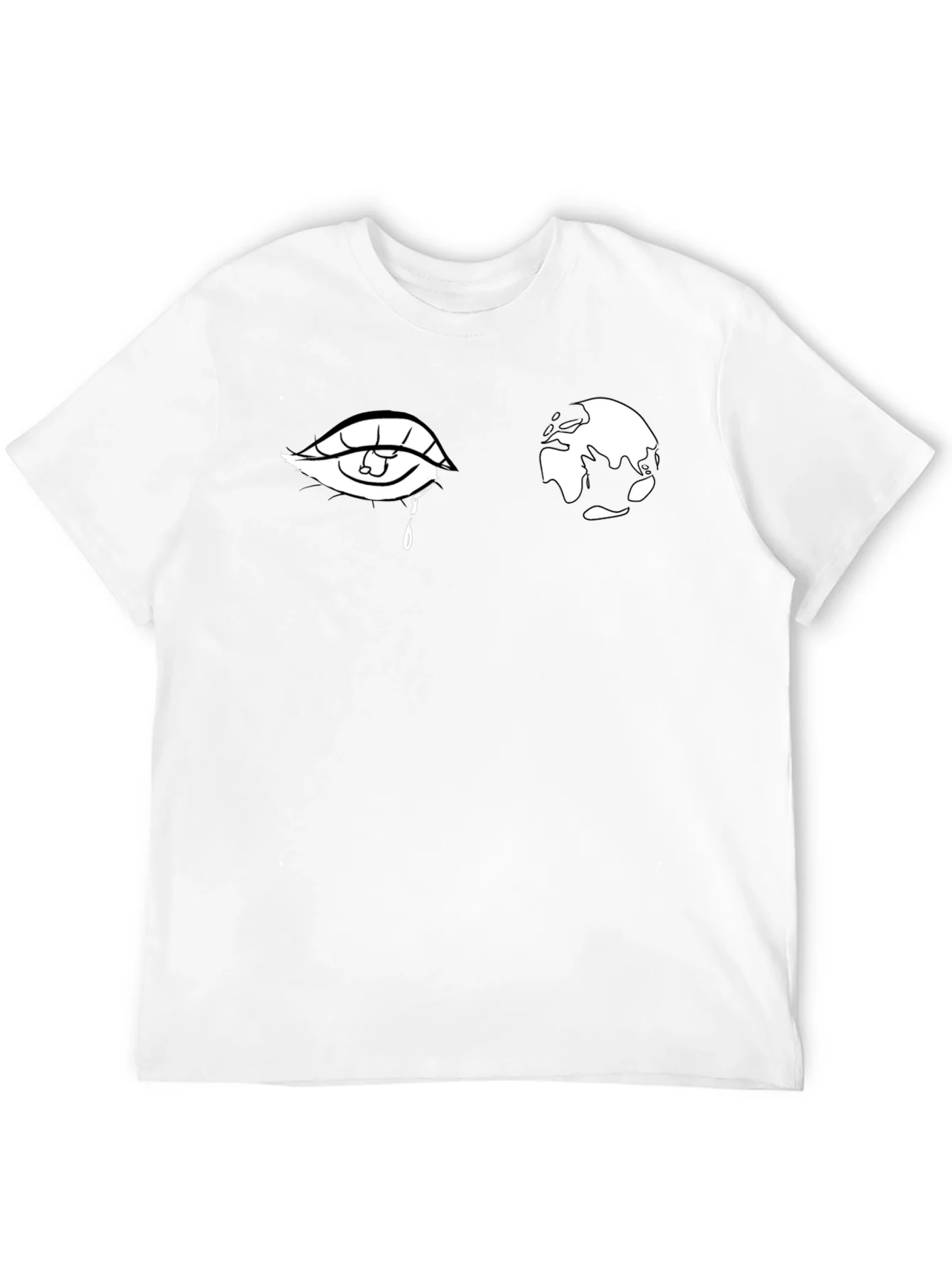 Eye and World Graphic Black T-Shirt