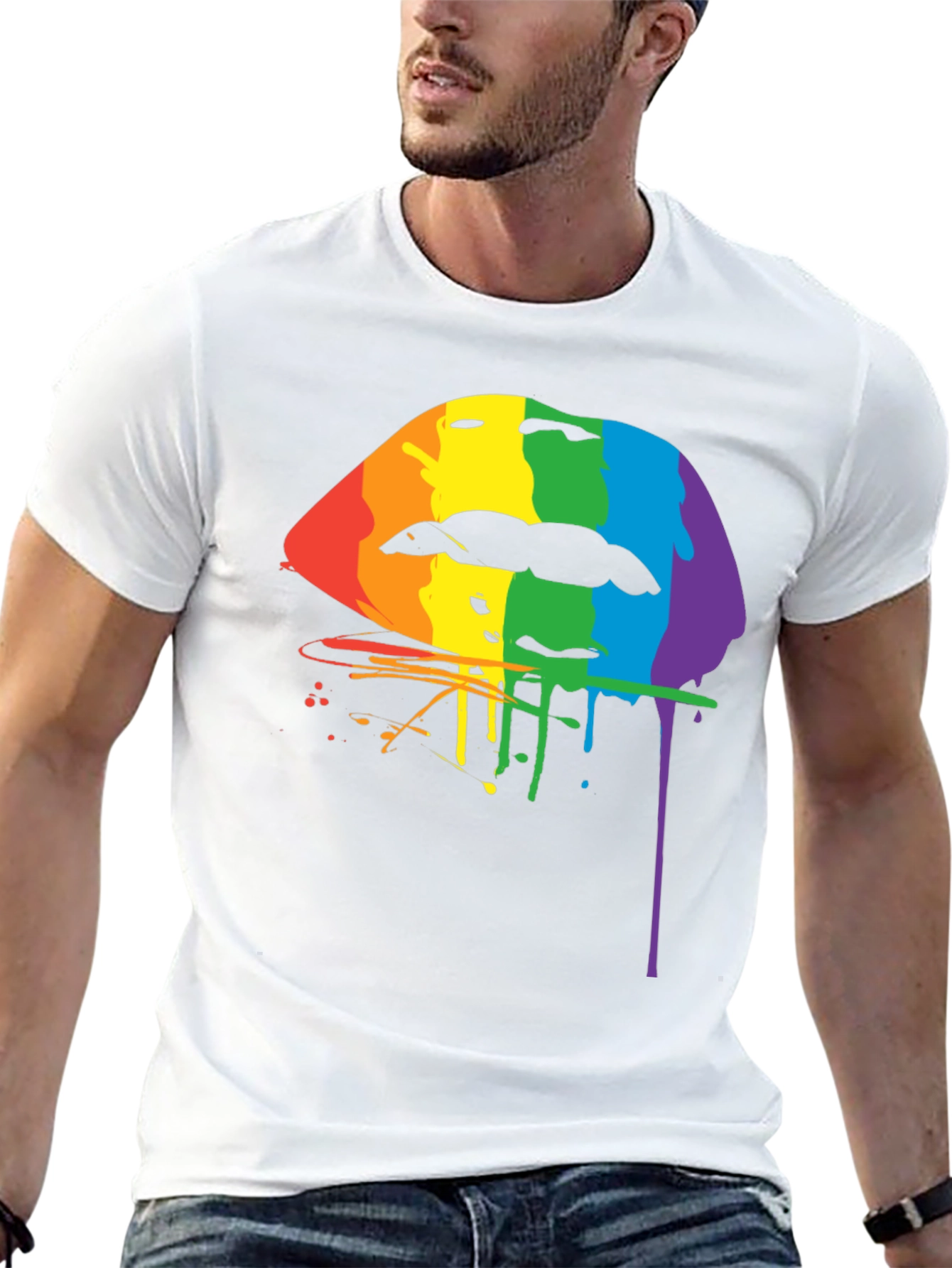 Rainbow Lips Graphic Tee