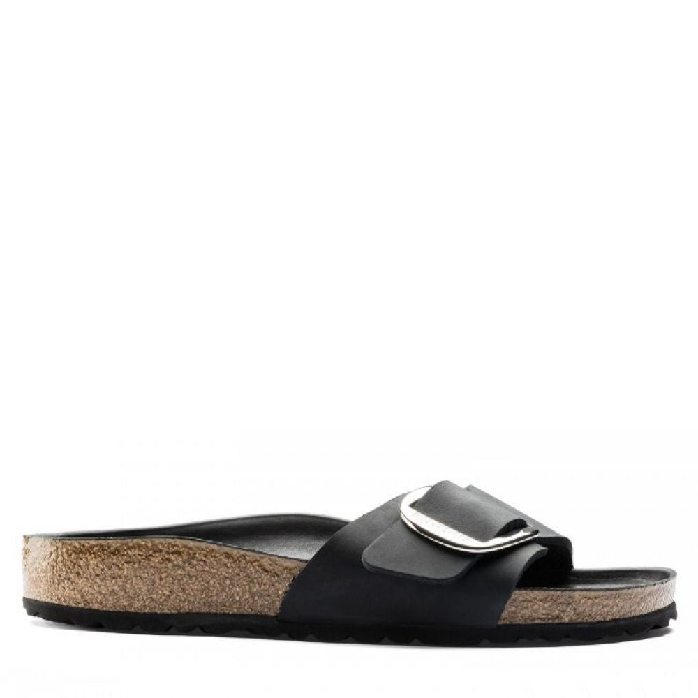 Birkenstock Women's Madrid Big Buckle Oiled Leather in Black