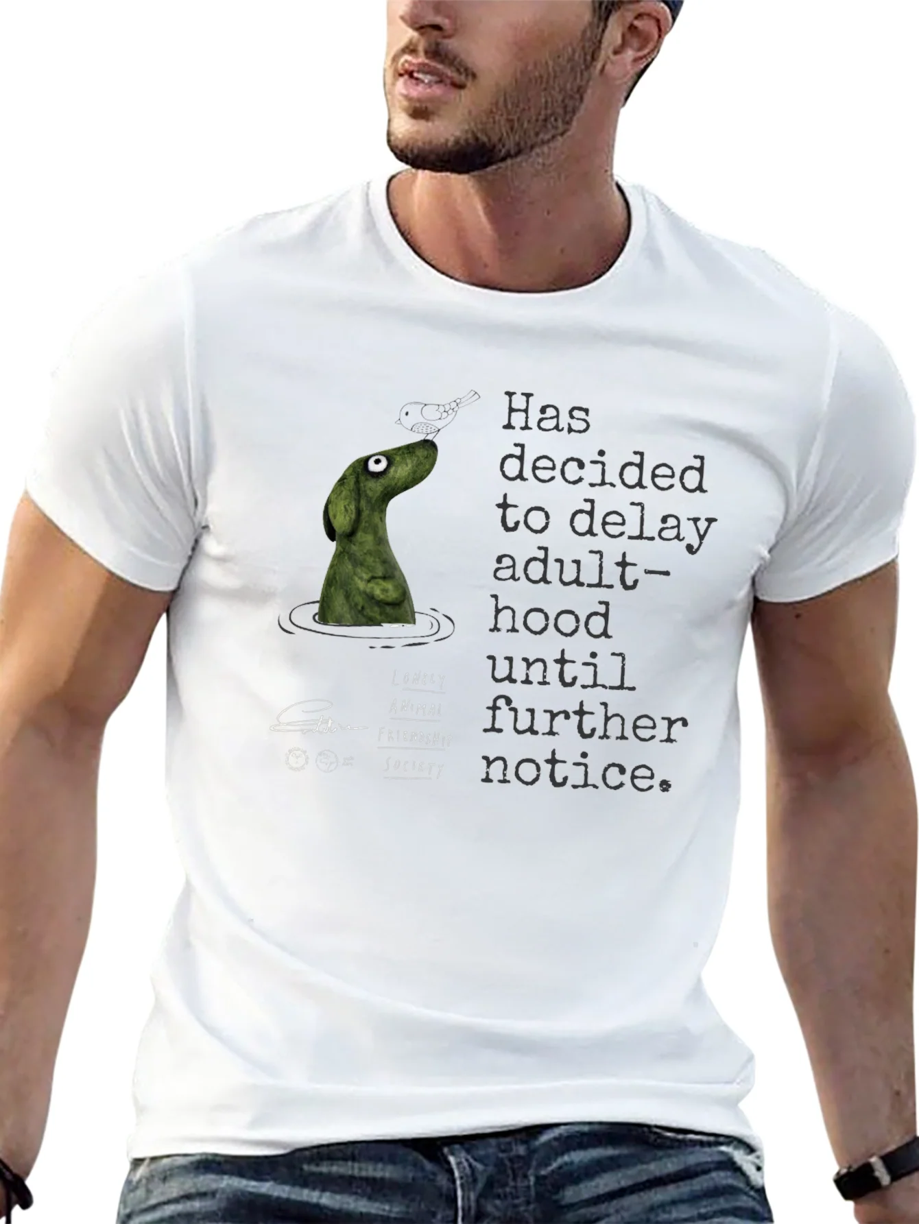 Dog Delaying Adulthood Graphic Tee