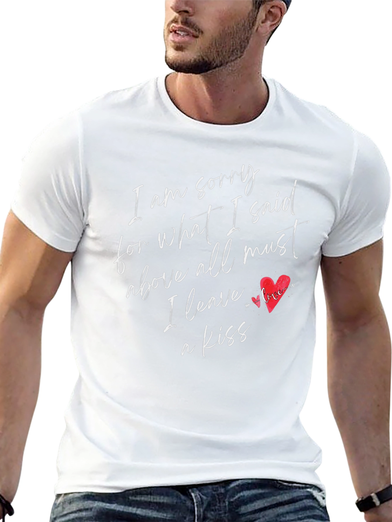 Apology Kiss Graphic Tee - Soft Cotton Blend