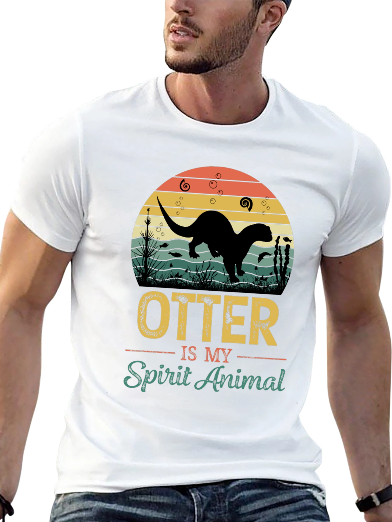 Otter Spirit Animal Graphic T-Shirt