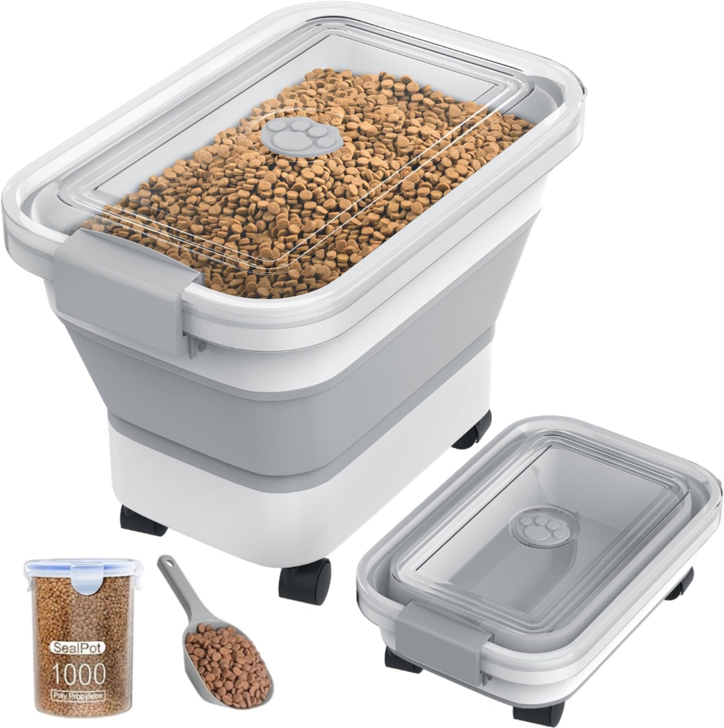 23 Lbs Cat Food Container, Collapsible Pet Food St - Best Seller