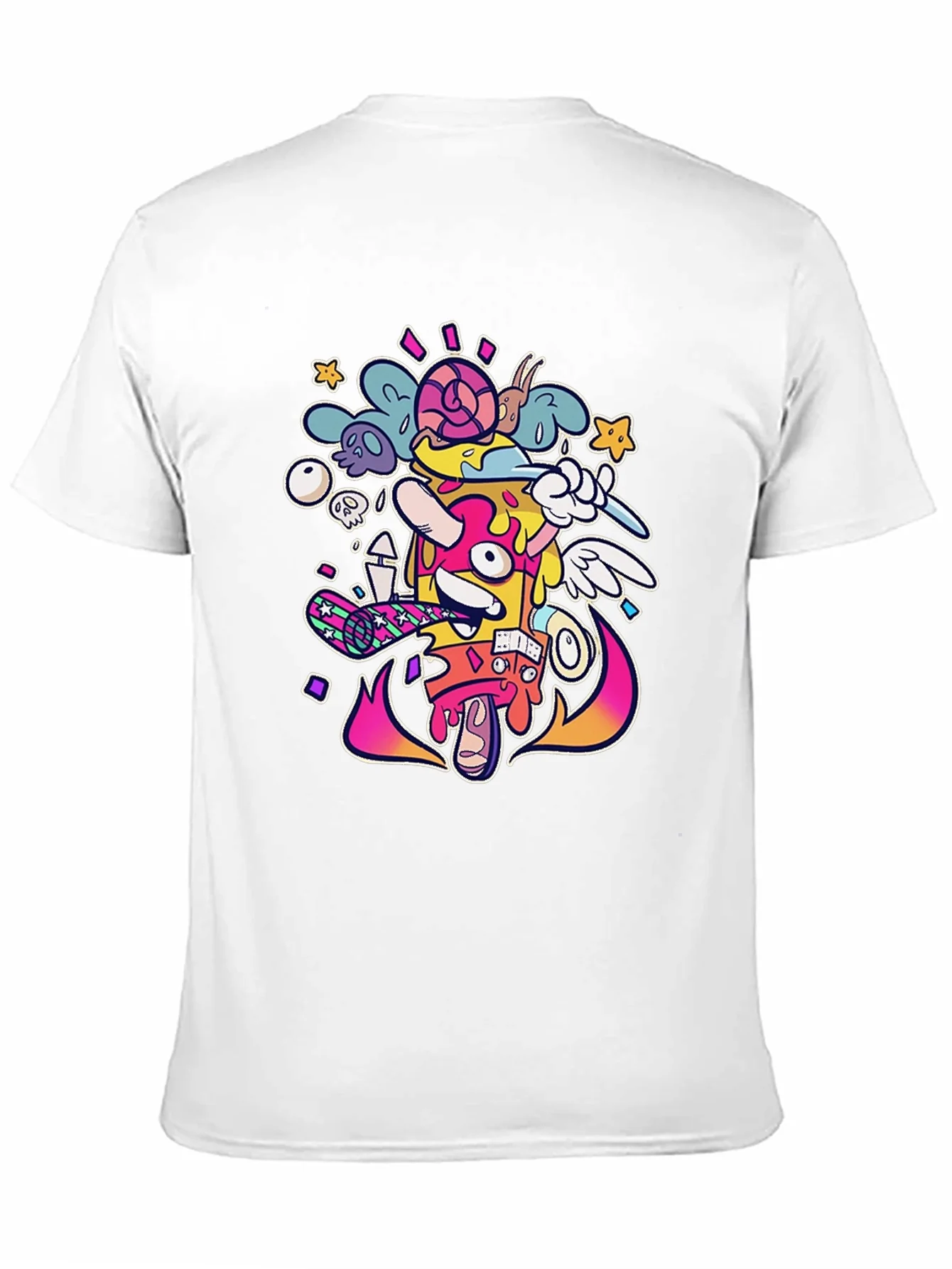 Funky Graphic Print Black T-Shirt