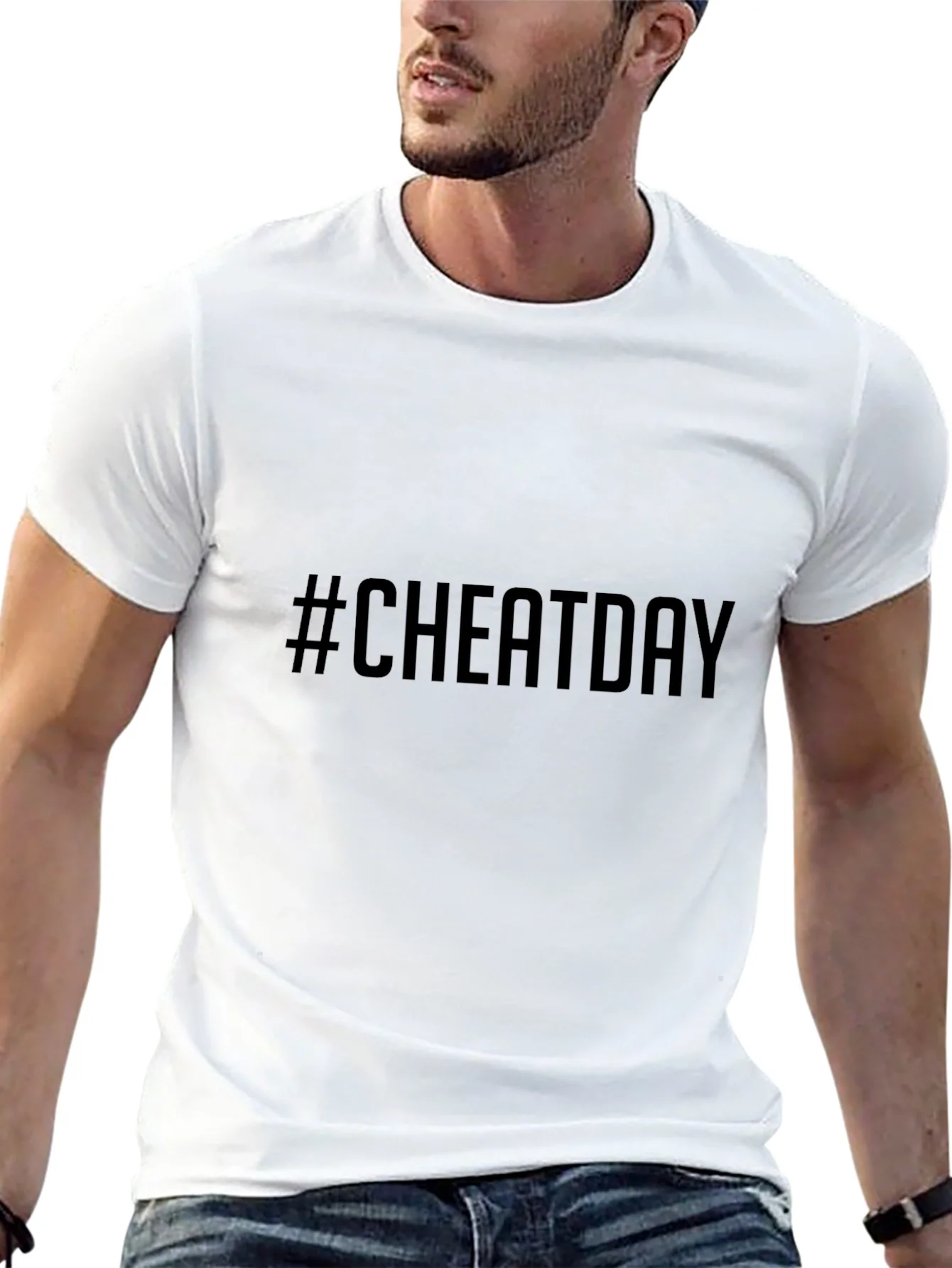 Cheat Day T-Shirt - Black Casual Tee