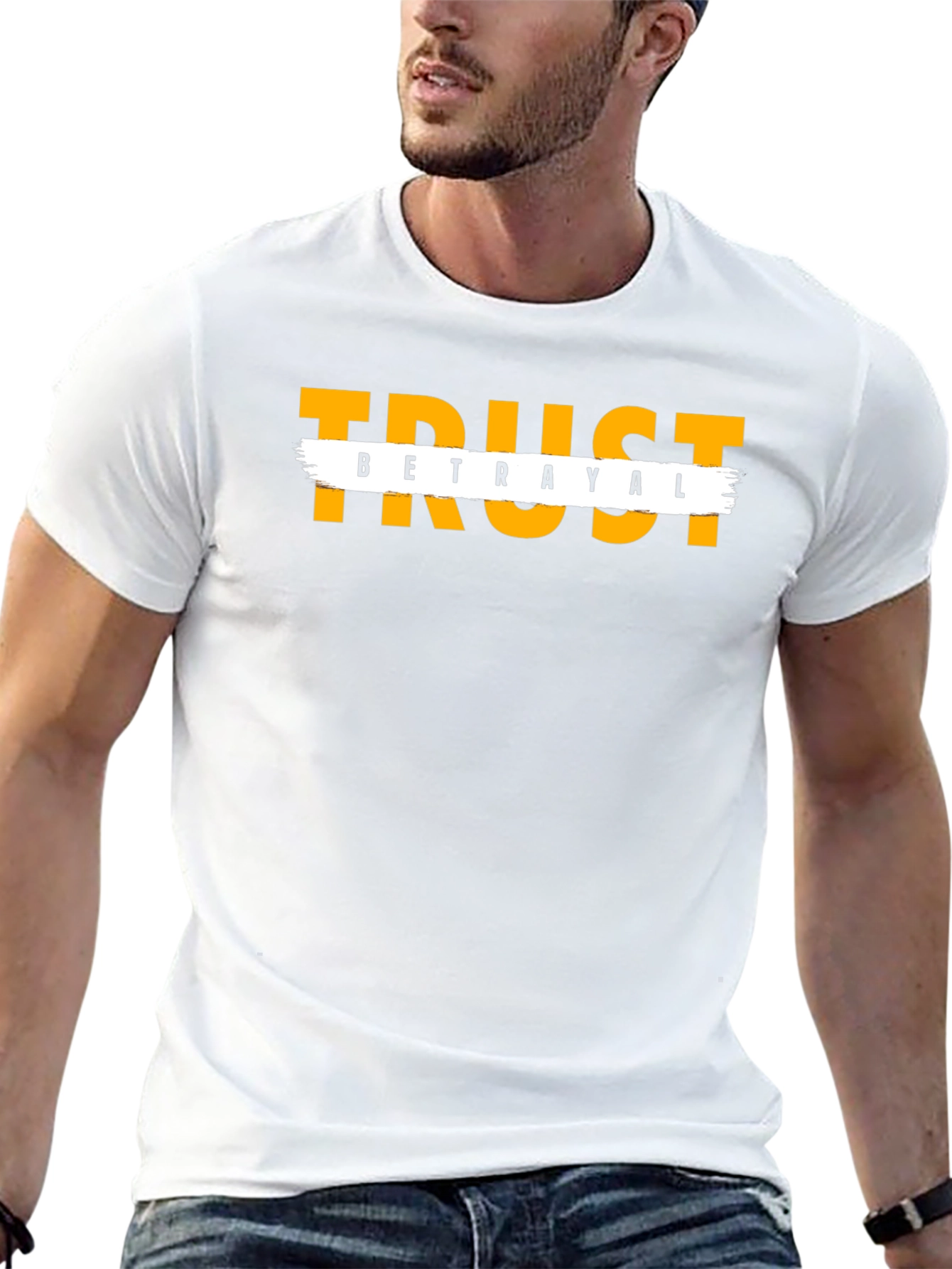 Trust Betrayal Graphic Tee - Black Casual T-Shirt