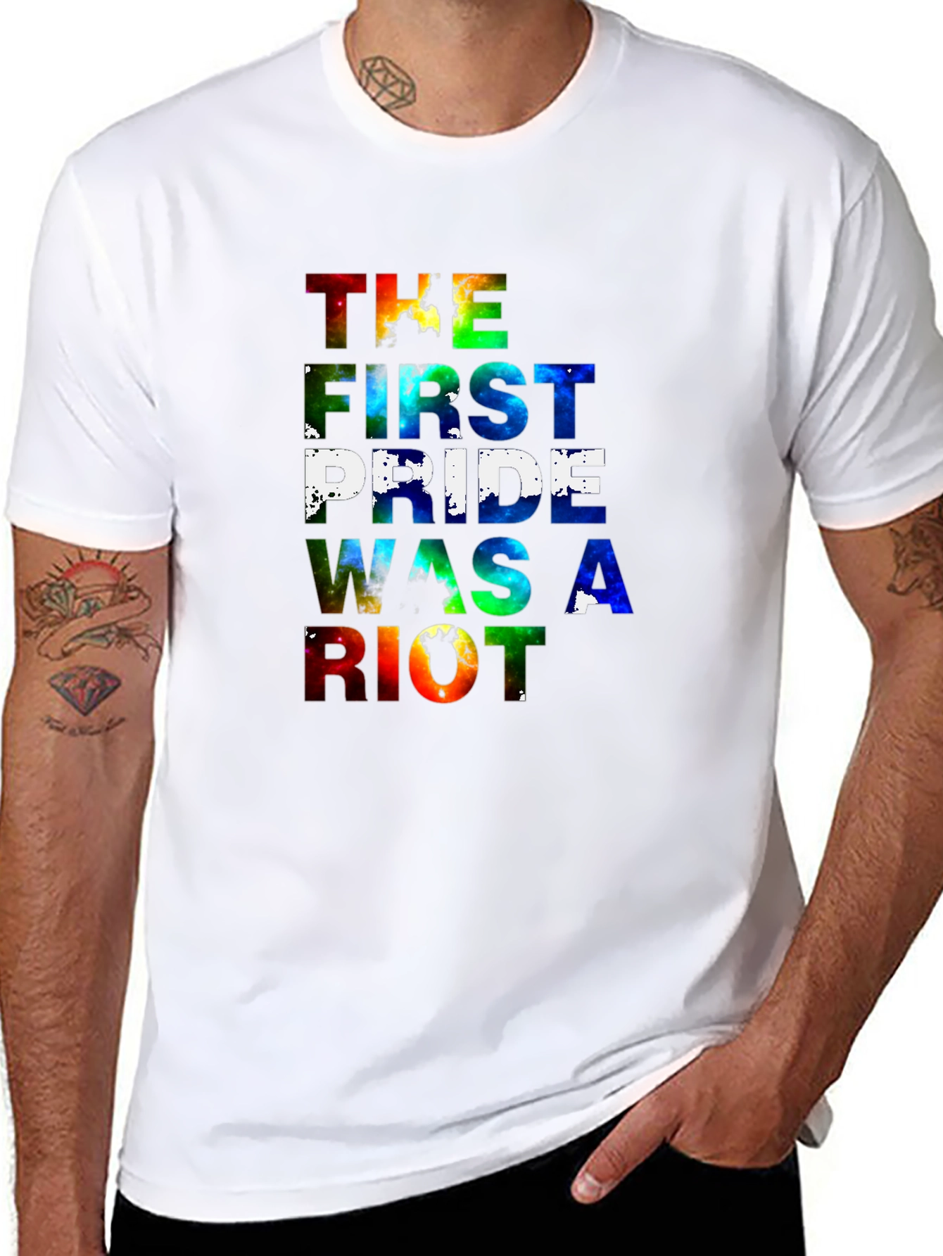 Pride Was A Riot Tee - Rainbow Graphic T-Shirt