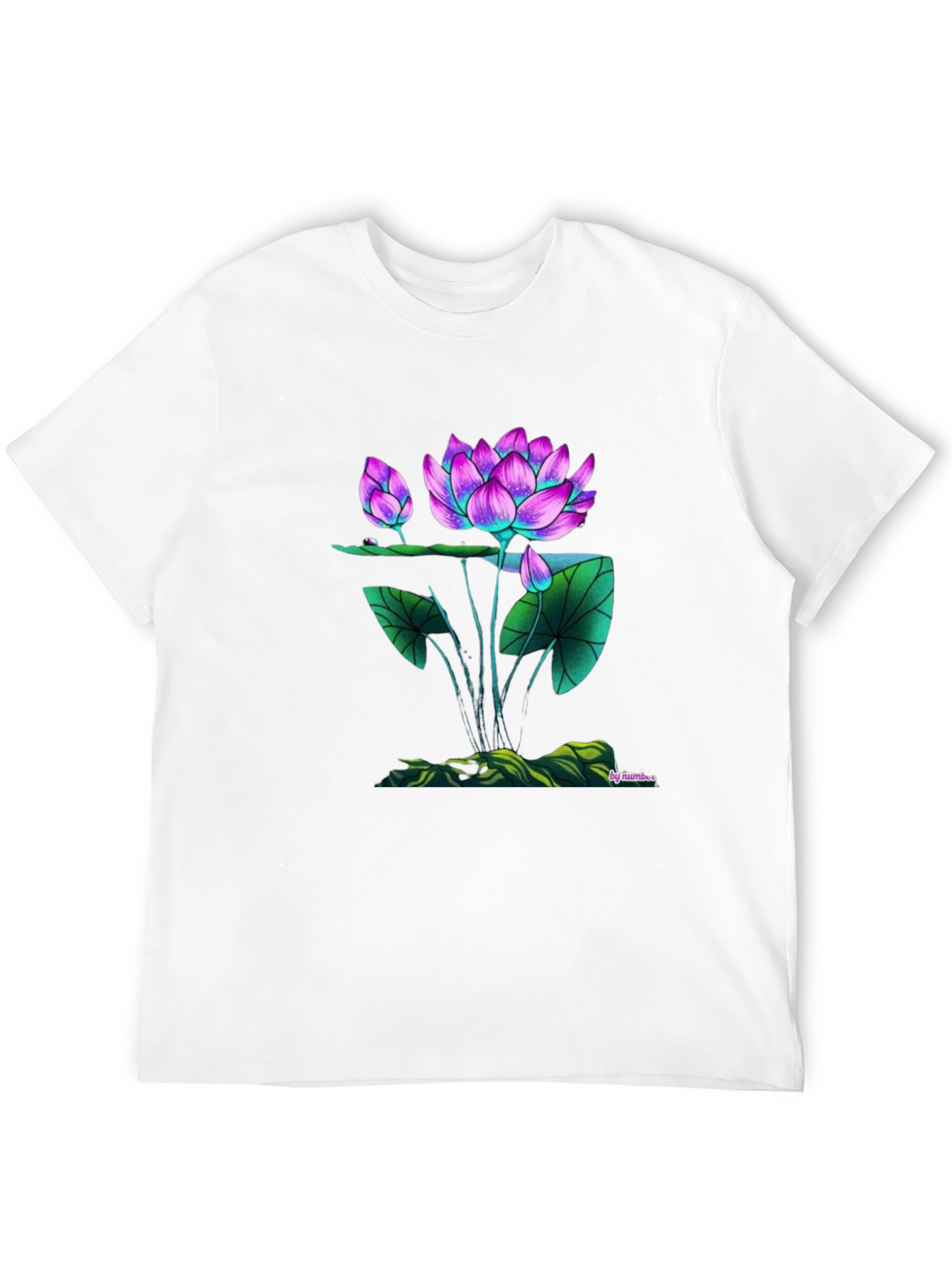 Lotus Flower Graphic Tee - Unique Artistic Design