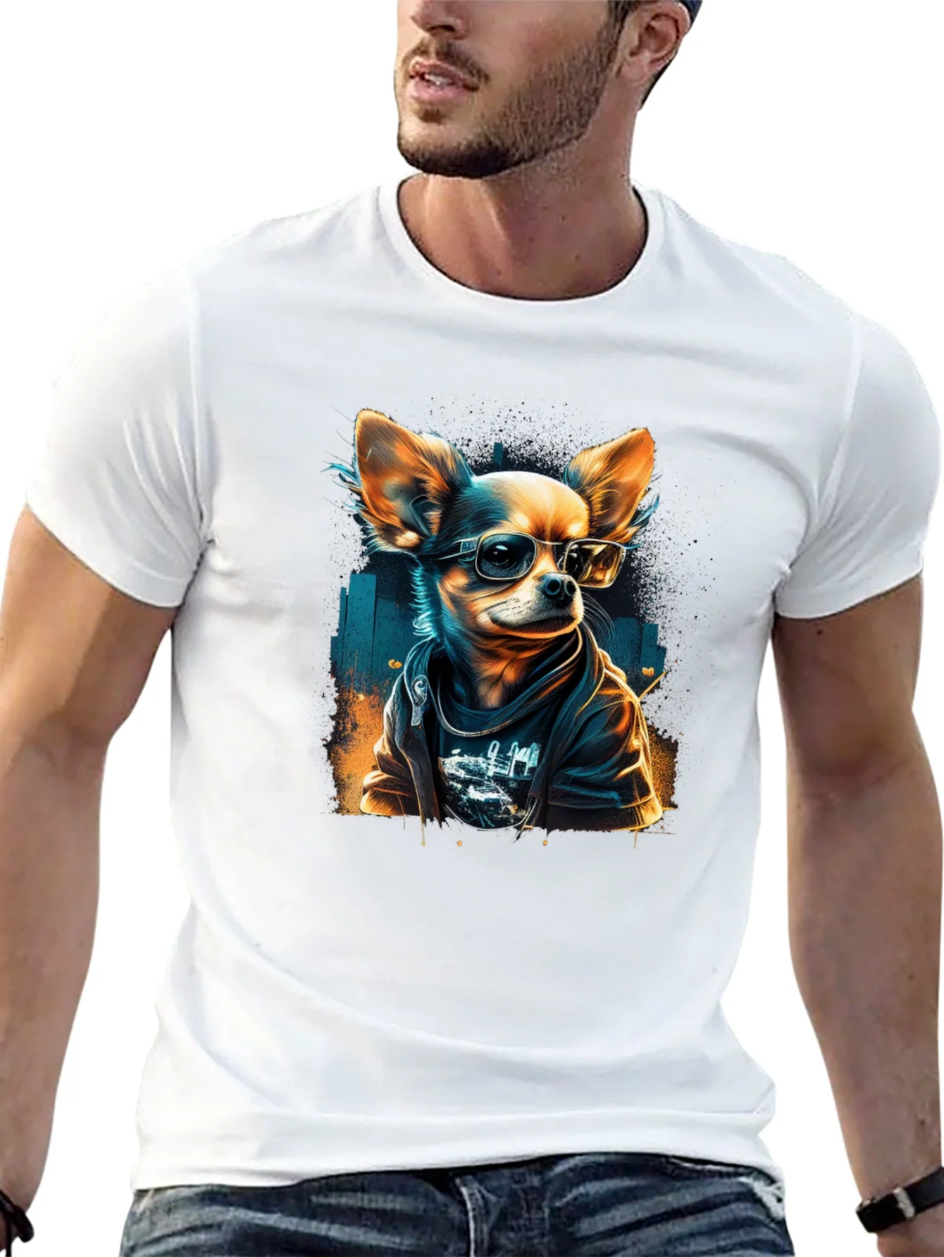 Cool Chihuahua Graphic T-Shirt