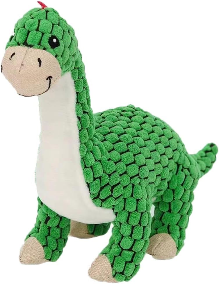Kamikaki Mate Mugen Sv Dog Pet Toy Dinosaur Plush Stress Relief Sound-Emitting Chew Toy Bad Breath Prevention Exercise Deficiency Brachiosaurus (Green)