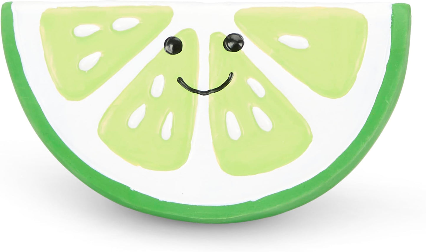 Lime Latex Dog Toy with Built-In Squeaker, Durable Fetch Toy, Small (Pack of 1)