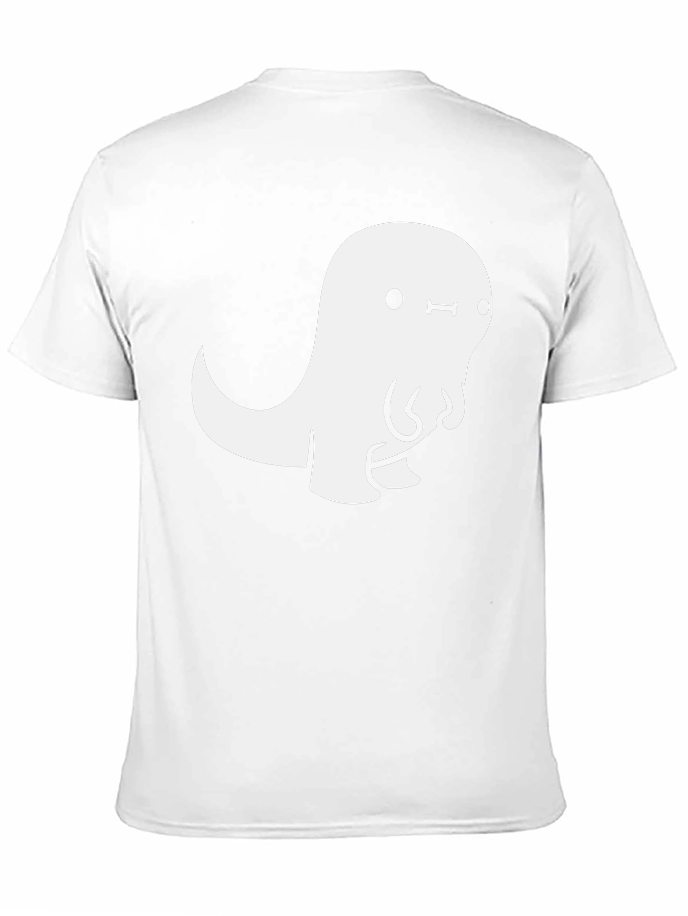Cute Ghost Graphic Tee - Black Casual T-Shirt
