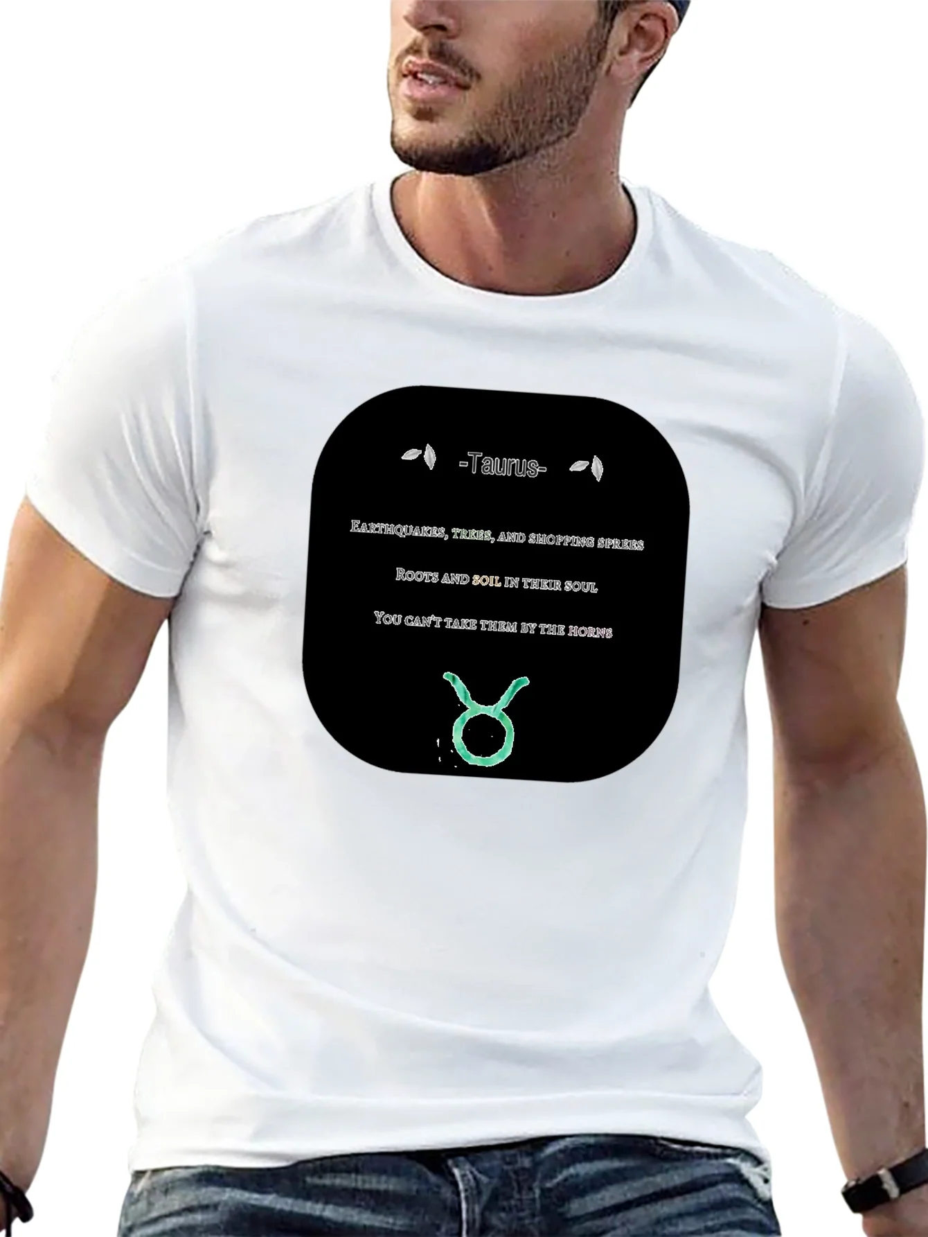 Taurus Zodiac Sign Black Graphic Tee