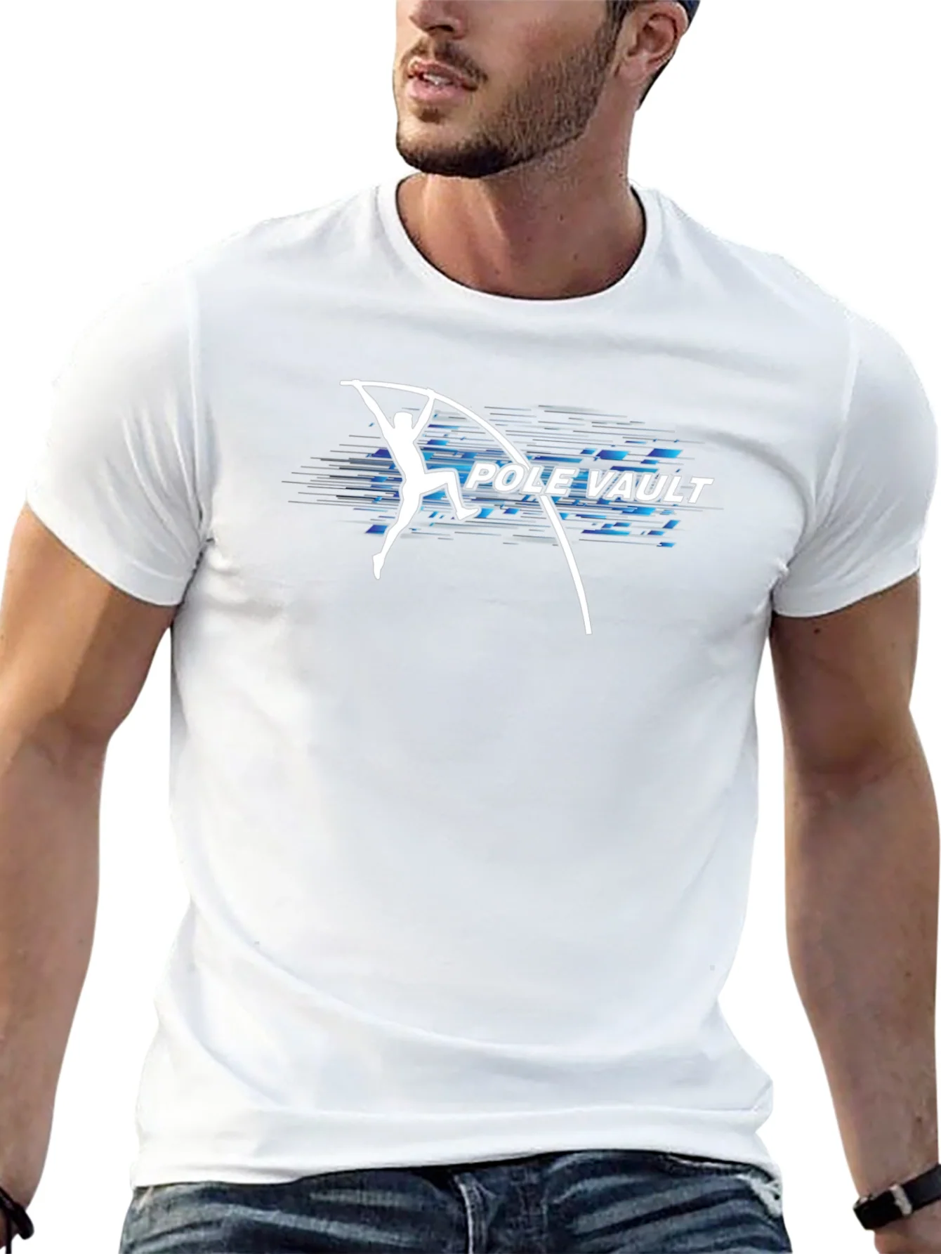 Pole Vault Graphic T-Shirt - Athletic Design
