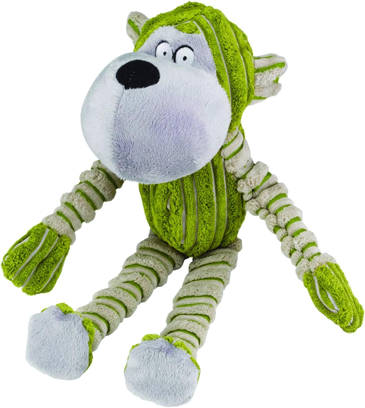 Chubby Chimp Plush Dog Toy,Green