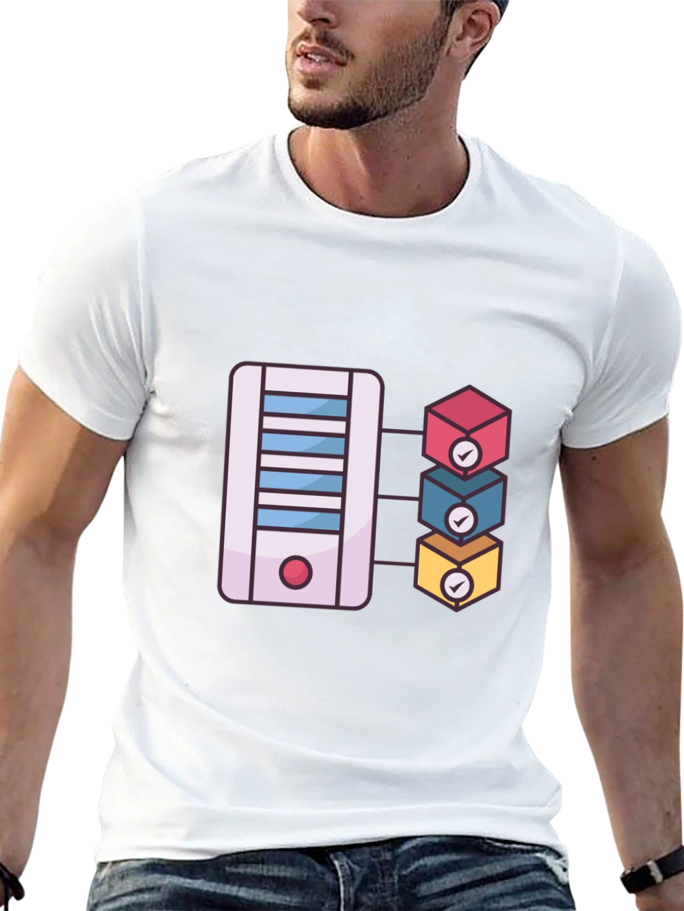 Server Rack T-Shirt: Cloud Computing Design