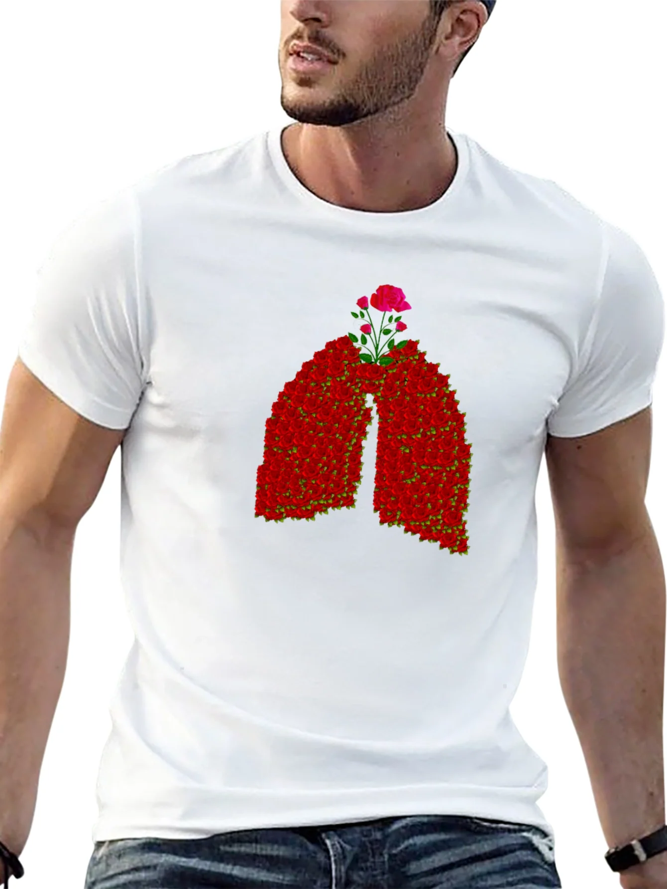 Floral Lungs Graphic Tee - Breathe Easy