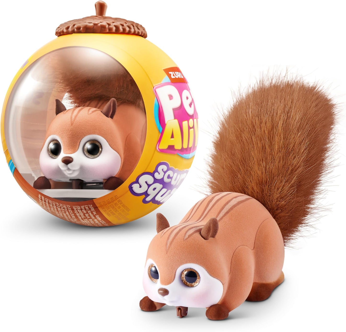 Scurry'n Squirrel (Brown) by ZURU – Interactive Robotic Pet Toy, Moving Squirrel with Realistic Movements and Sounds, Ages 2+, Child Toddler