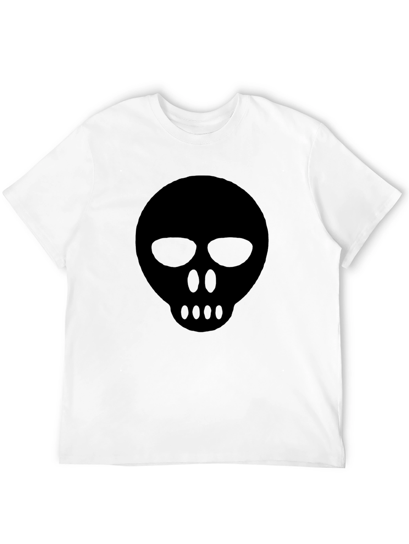 Mens Black Skull Graphic T-Shirt