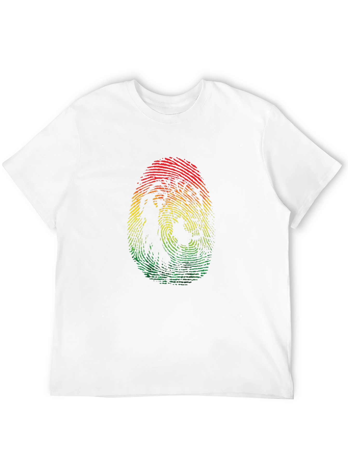 Rasta Fingerprint Graphic Tee - Black