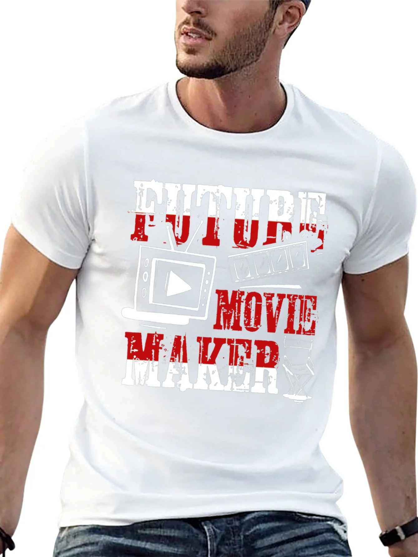 Future Movie Maker Graphic T-Shirt - Black