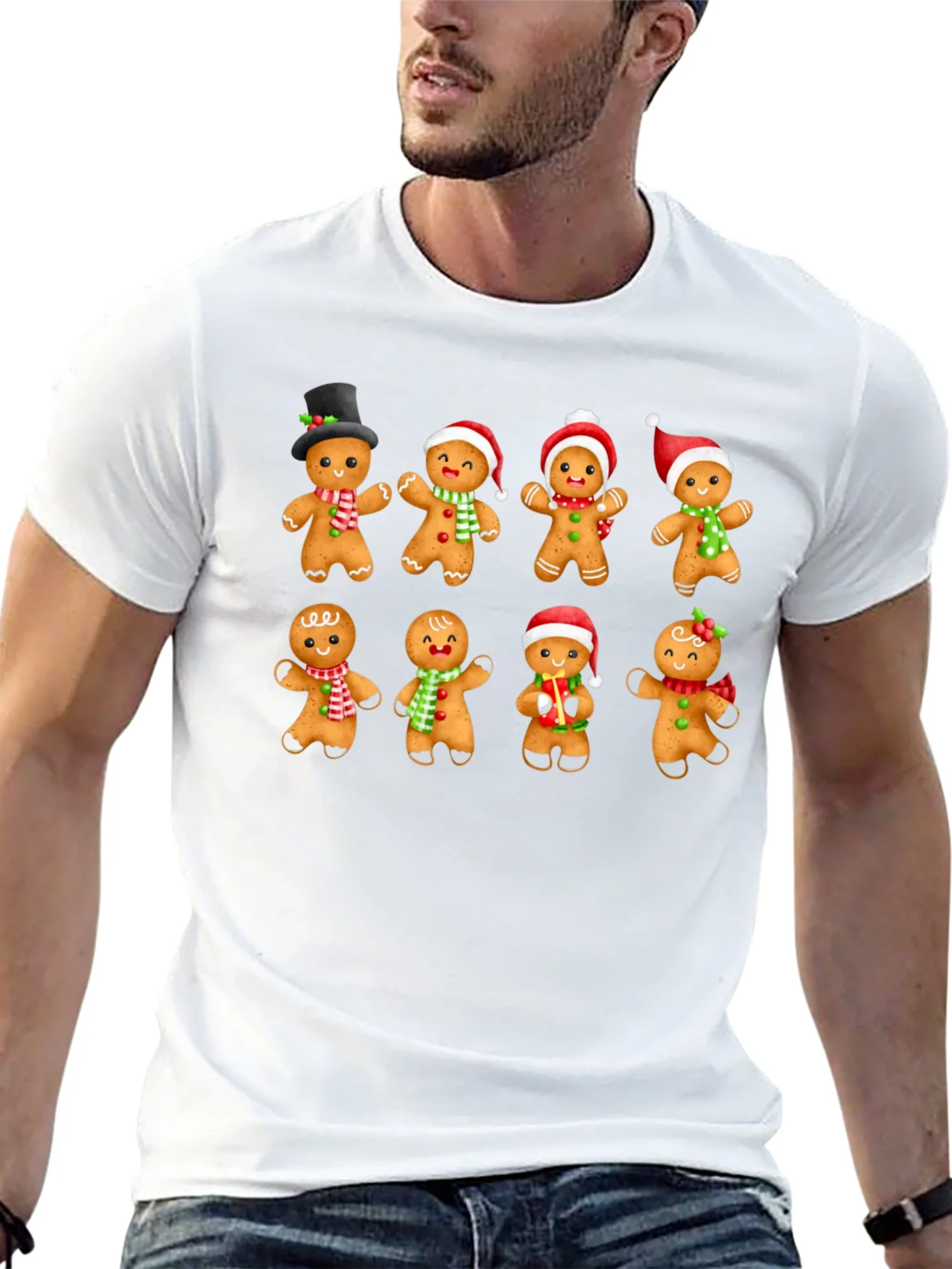 Gingerbread Man Holiday Graphic T-Shirt