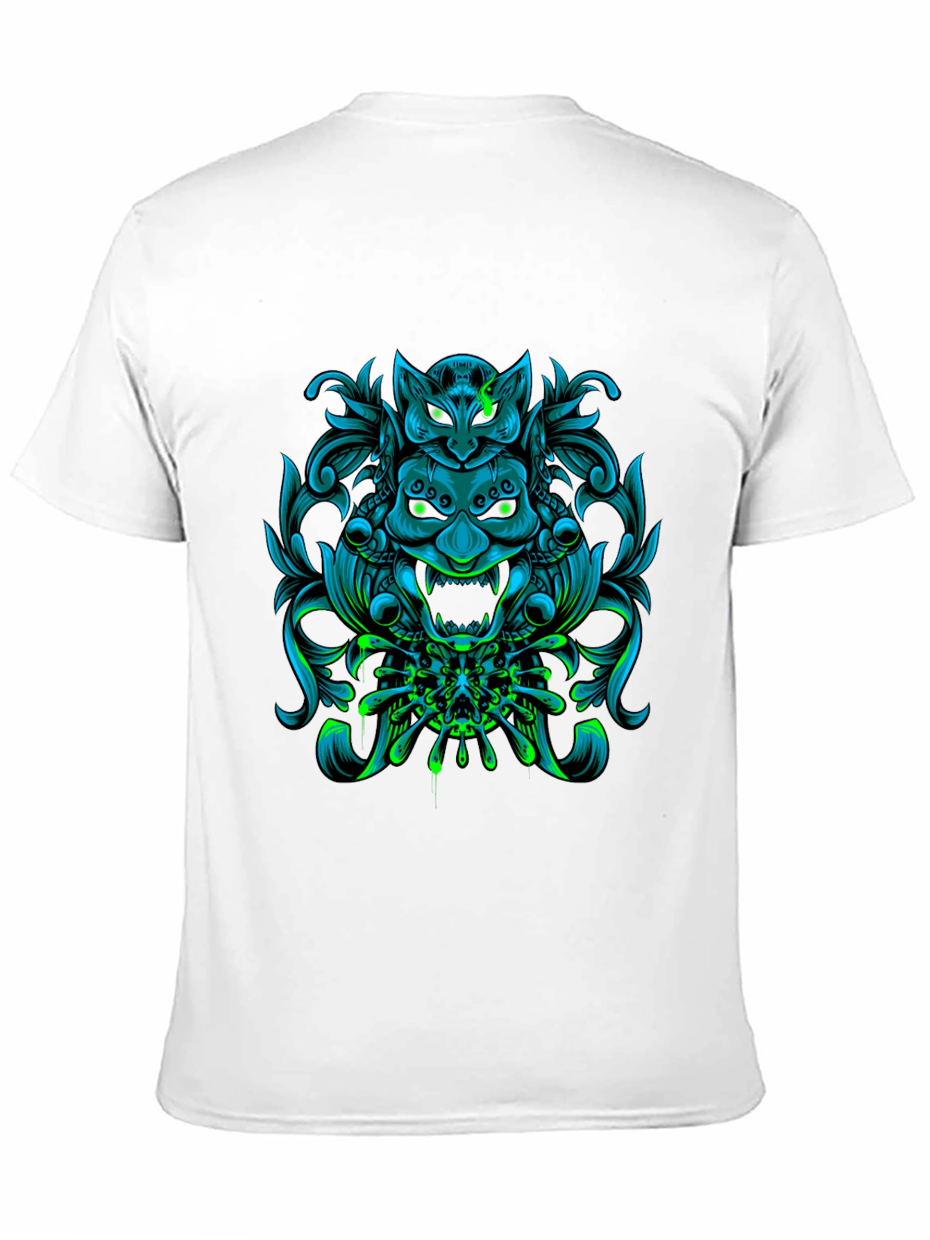Neon Oni Mask Graphic Tee