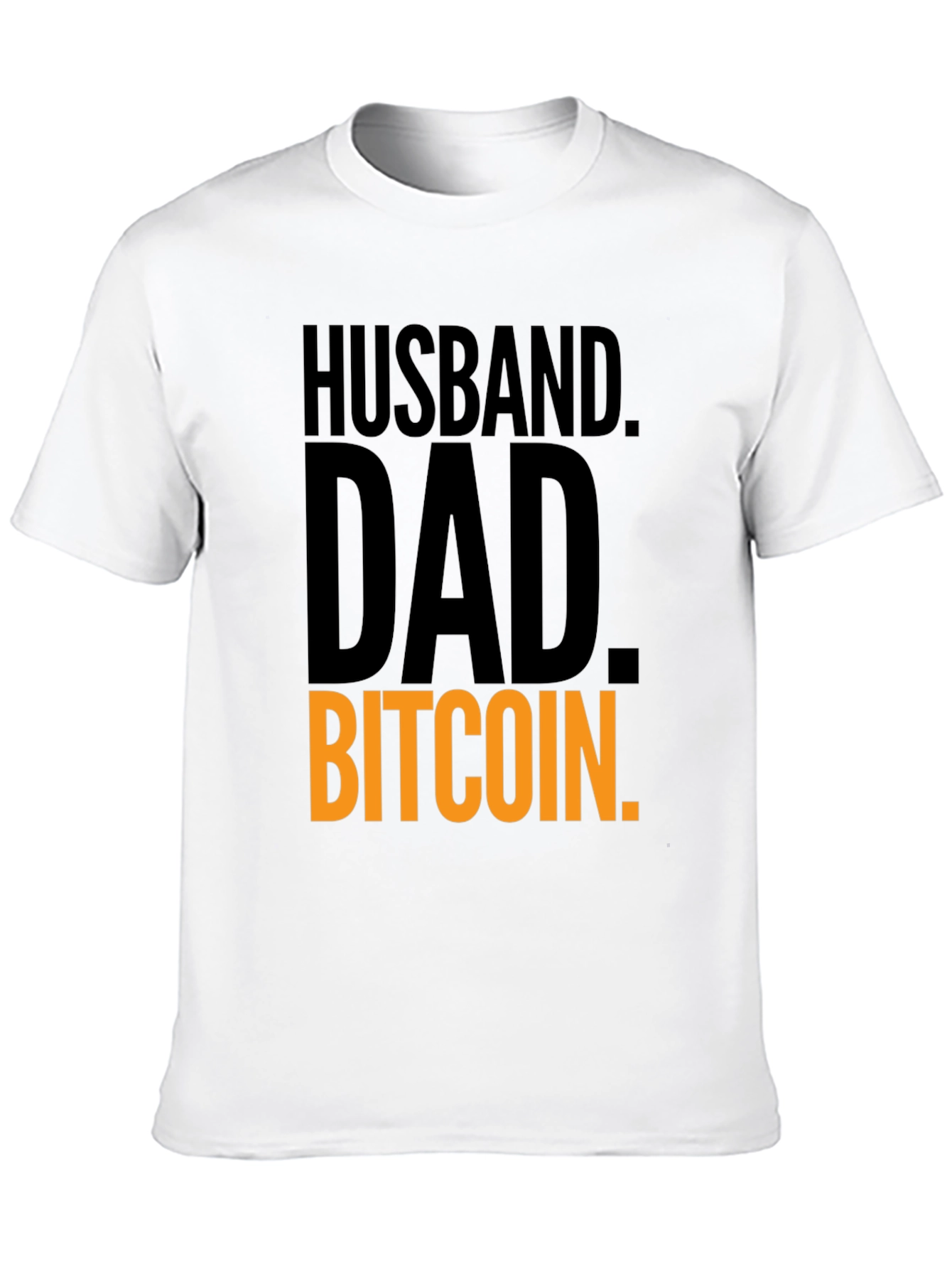 Husband Dad Bitcoin Black T-Shirt