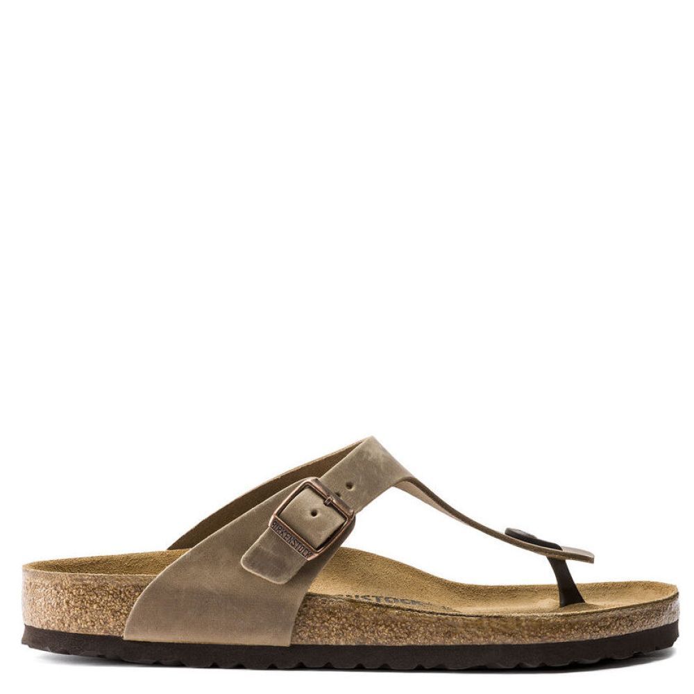 Birkenstock Women's Gizeh Oiled Leather in Tobacco Brown