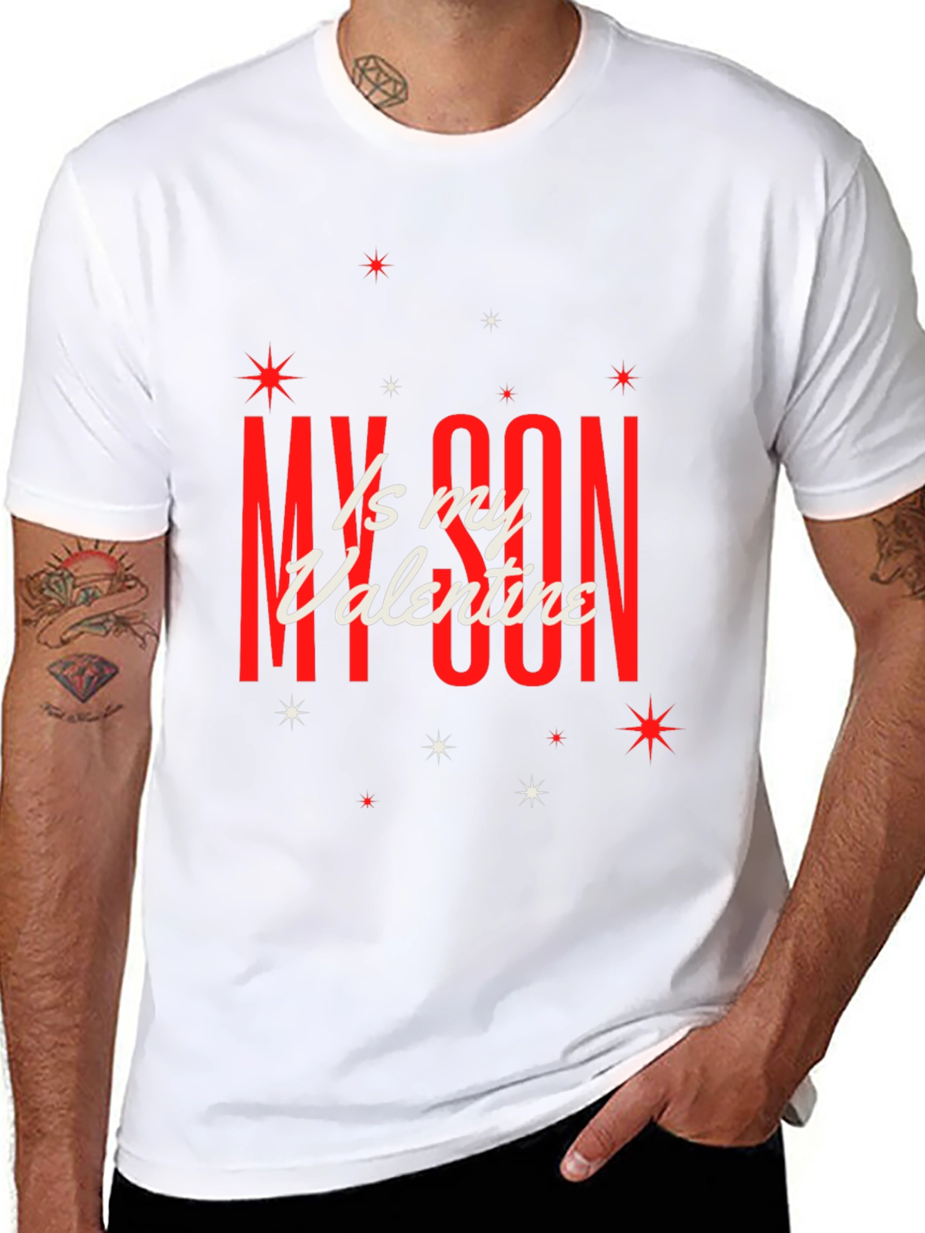 My Son Is My Valentine Graphic Tee - Black