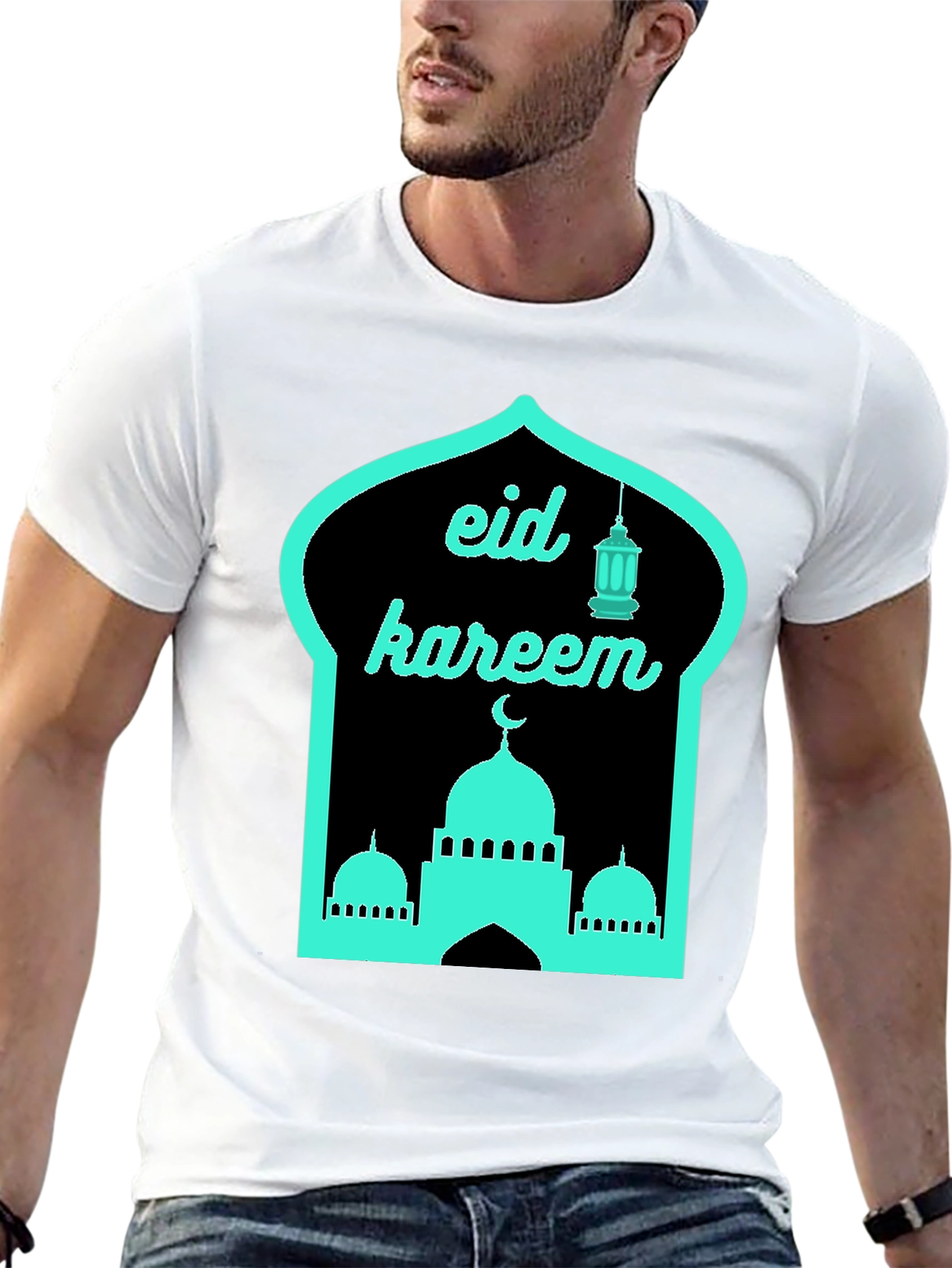 Eid Kareem T-Shirt - Mosque Lantern Design