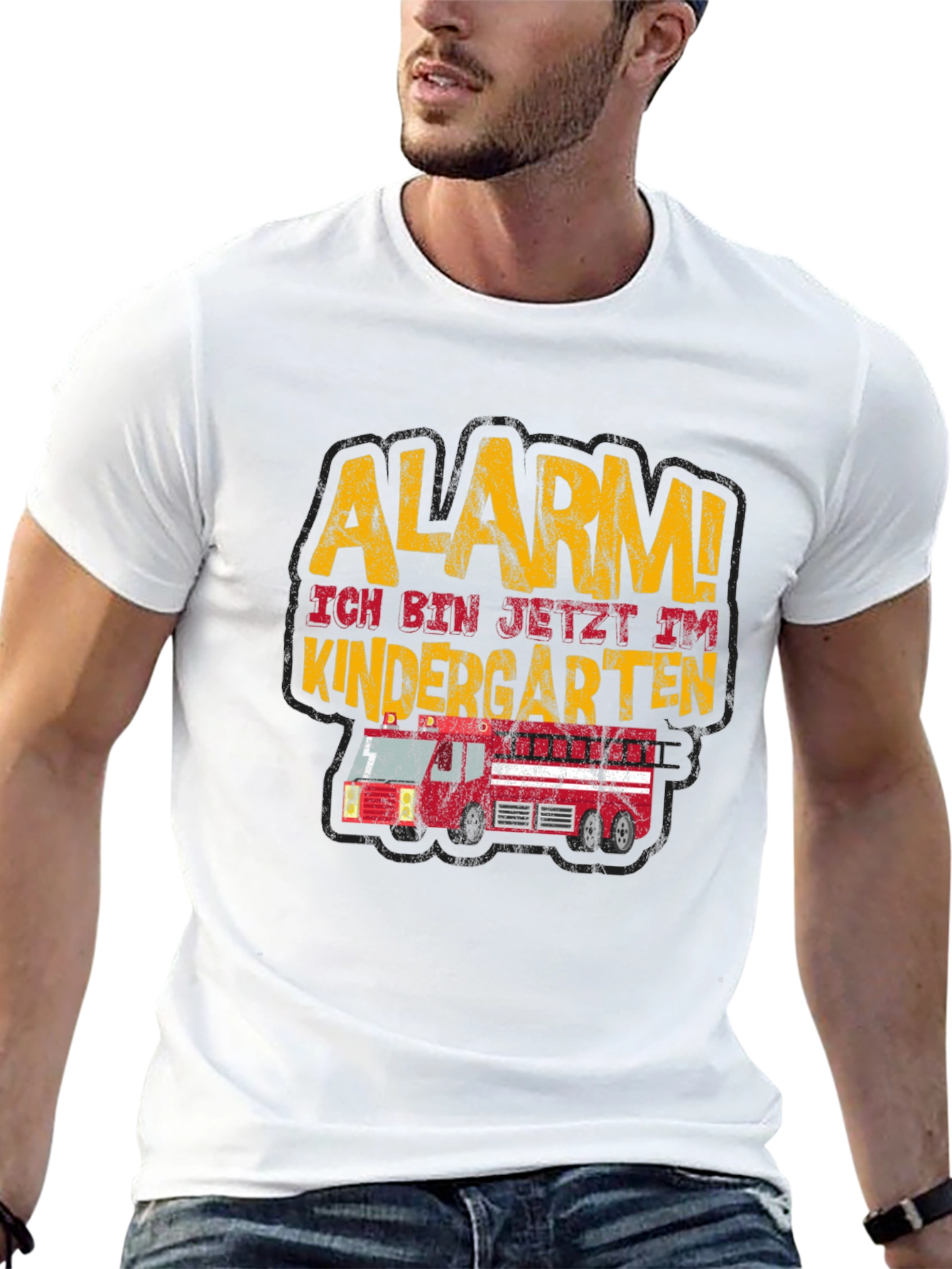 Alarm! Kindergarten T-Shirt - Fire Truck Design