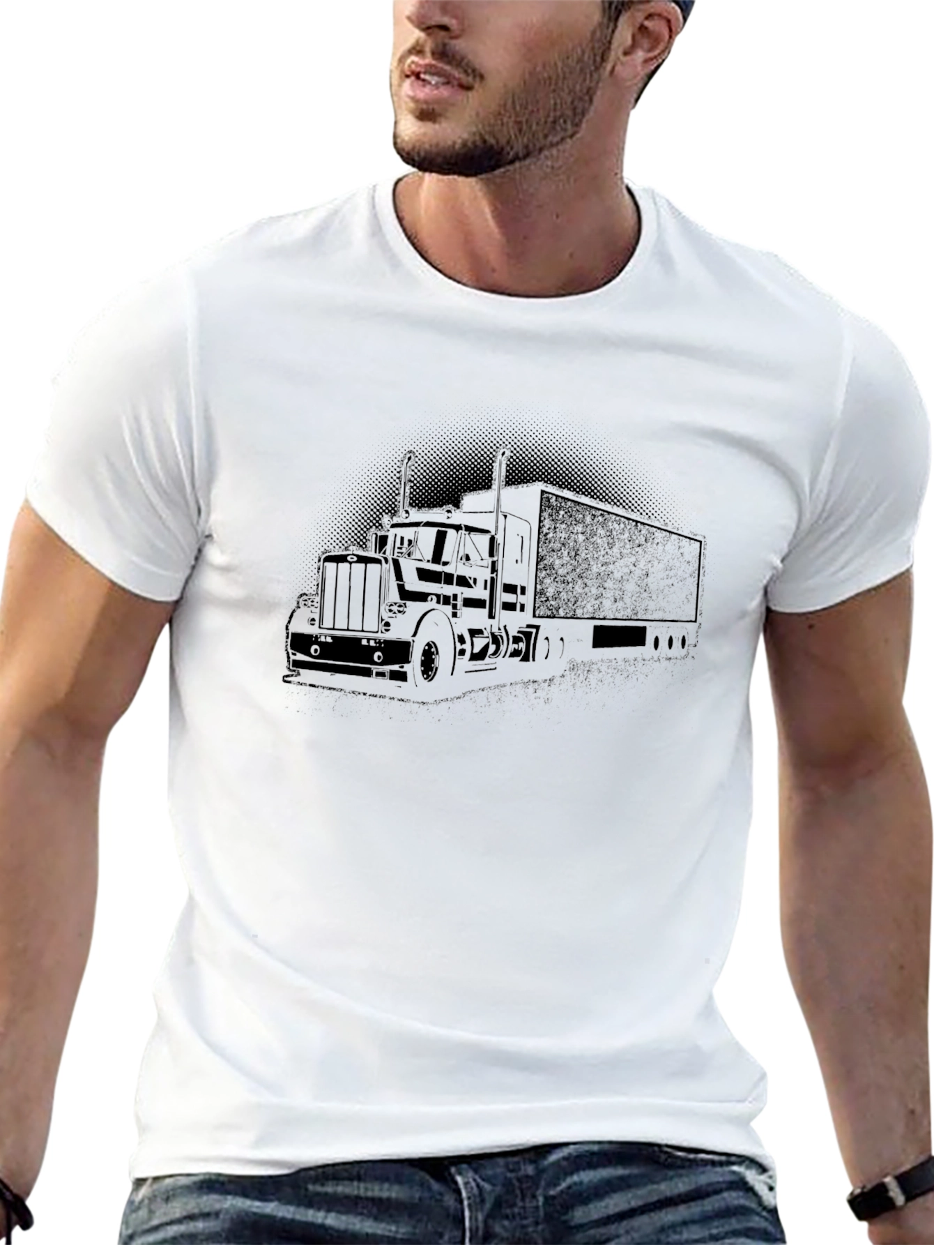 Trucker Tee - Semi Truck Graphic T-Shirt