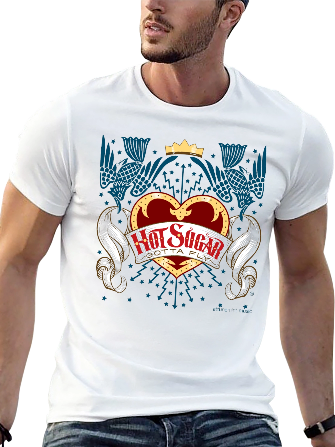 Hot Sugar Gotta Fly Graphic Print Black T-Shirt