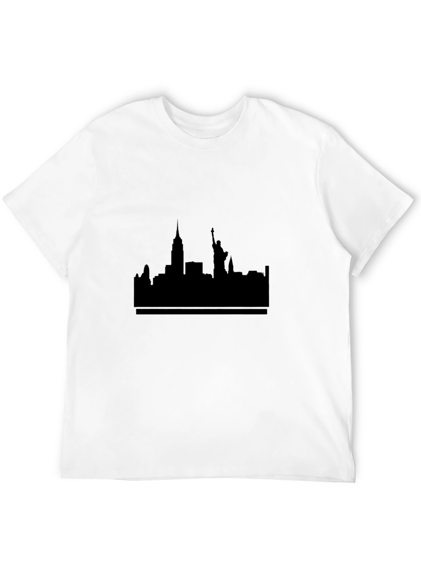 NYC Skyline Silhouette Black T-Shirt