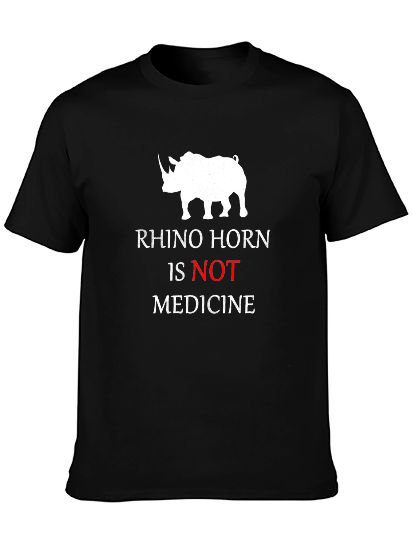 Rhino Horn Awareness Graphic Tee - Black
