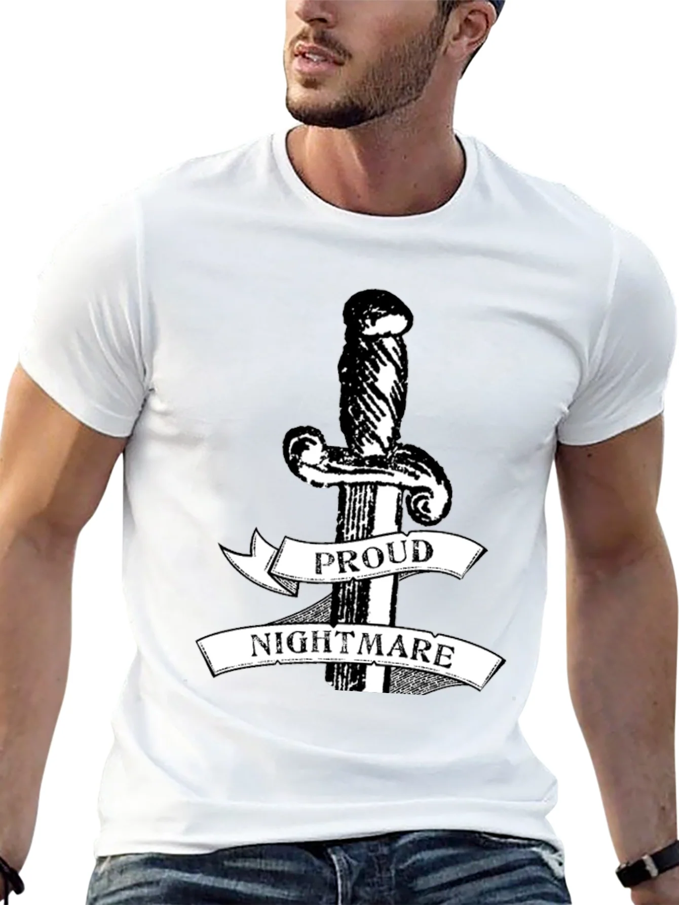 Proud Nightmare Sword Graphic Black T-Shirt
