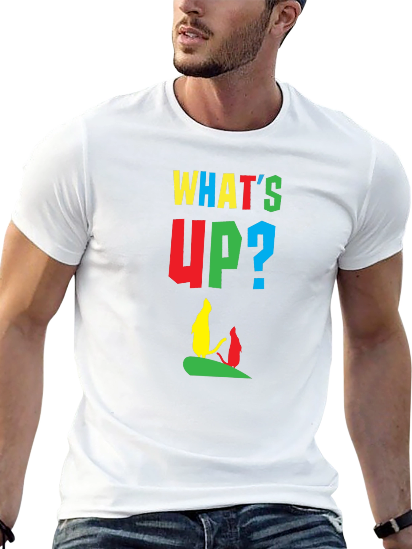Whimsical Cartoon Graphic Tee - Whats Up?