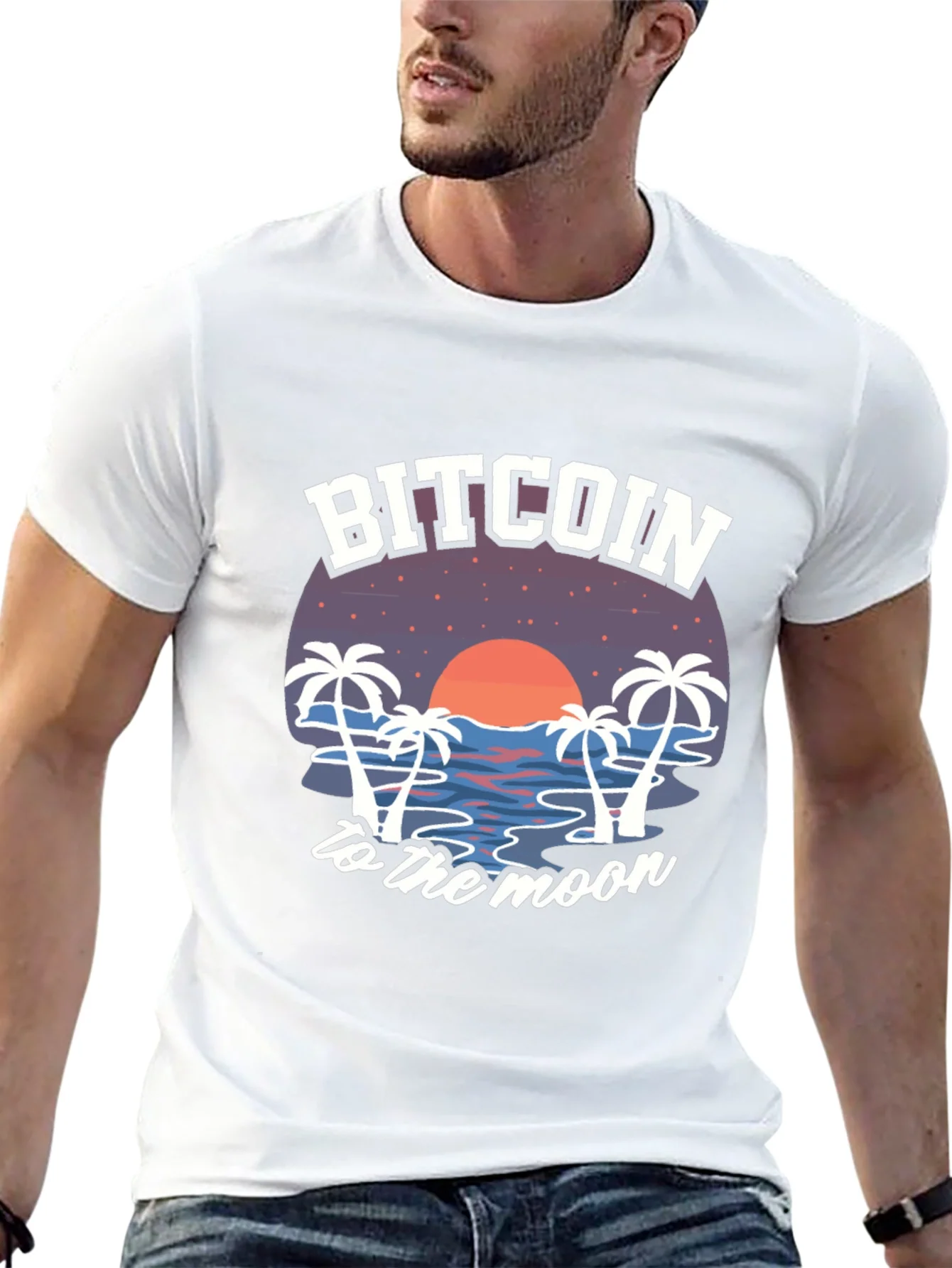 Bitcoin to the Moon Graphic Tee