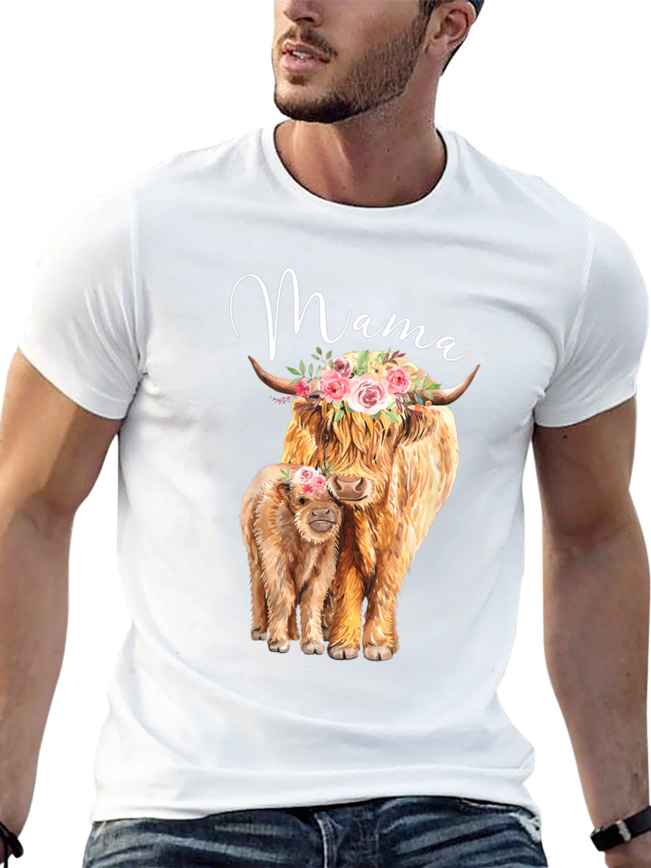 Mama Cow Floral Tee