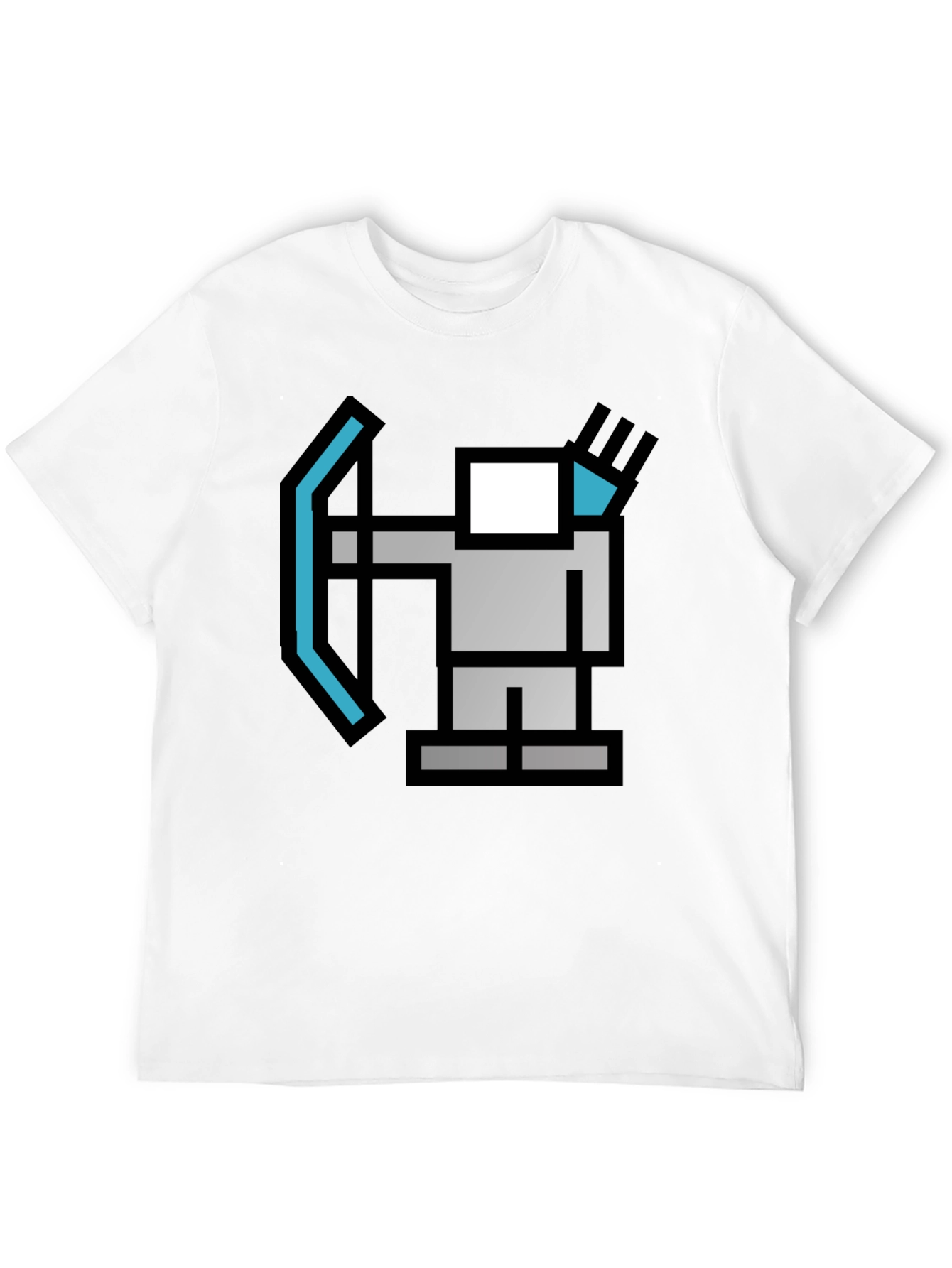 Pixel Archer Black T-Shirt - Retro Gaming Style