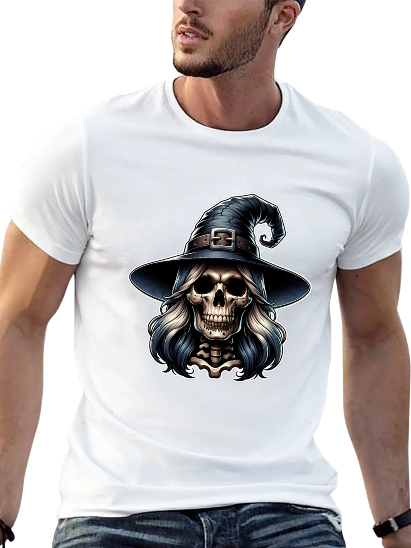 Skull Witch T-Shirt - Black Graphic Tee