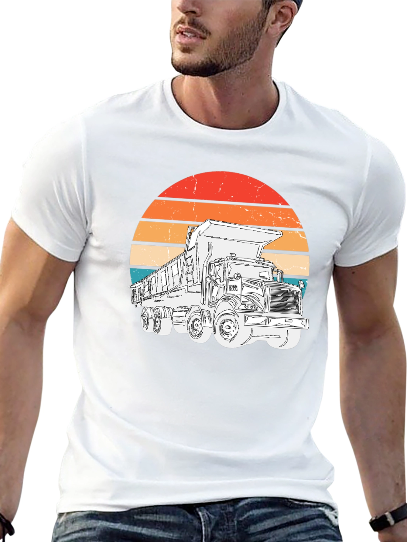 Retro Dump Truck Graphic T-Shirt
