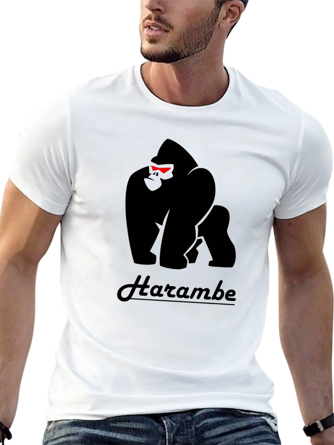 Harambe Gorilla Graphic Black T-Shirt