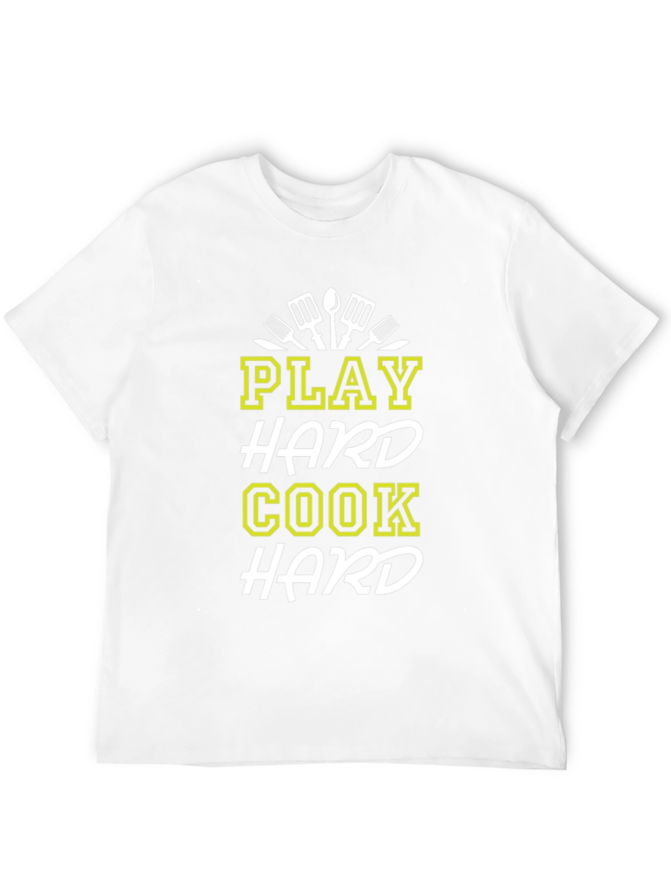 Play Hard Cook Hard Graphic T-Shirt - Black