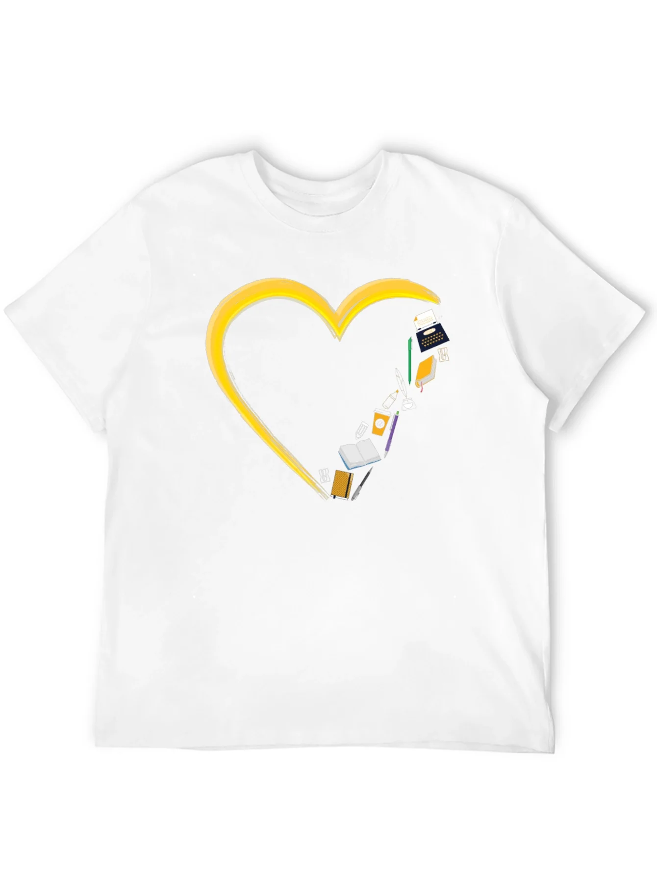 Writers Heart T-Shirt - Black Graphic Tee