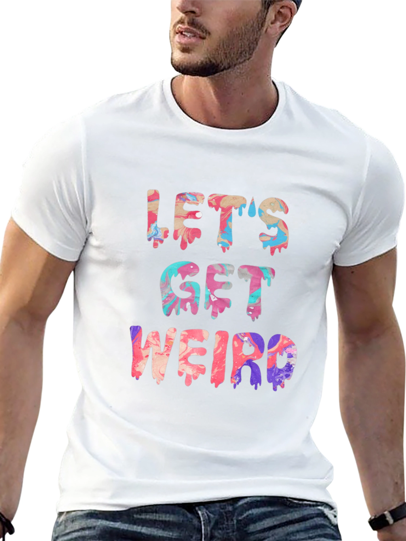 Lets Get Weird Graphic Tee - Mens Black T-Shirt