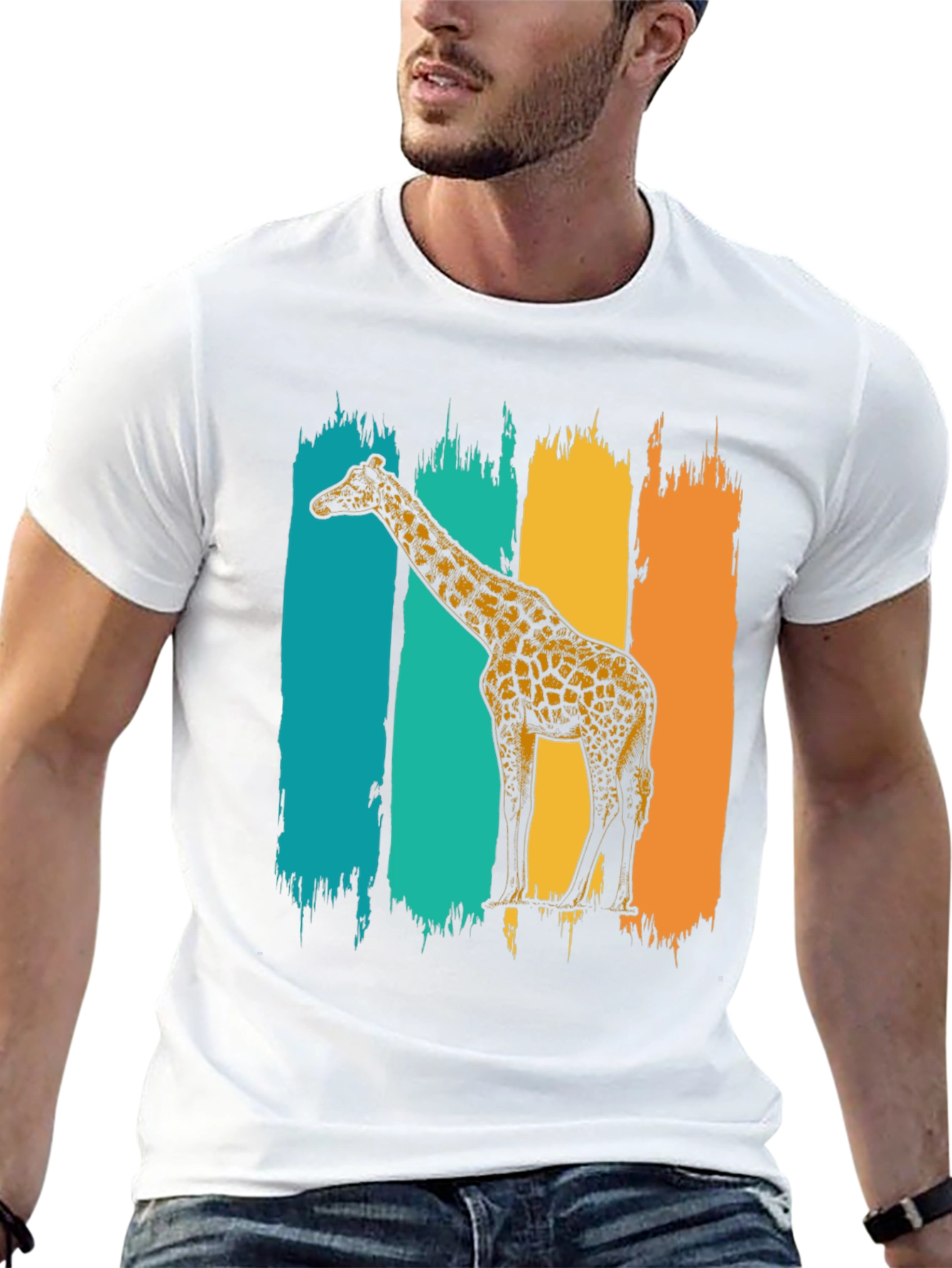 Retro Giraffe Graphic T-Shirt