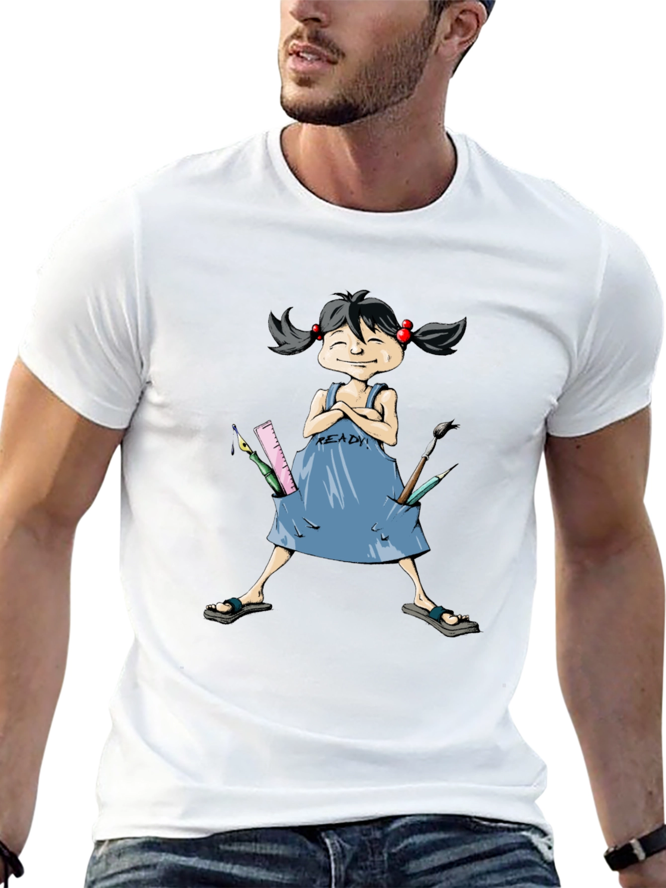 Artist Girls Ready T-Shirt - Black Cotton Tee
