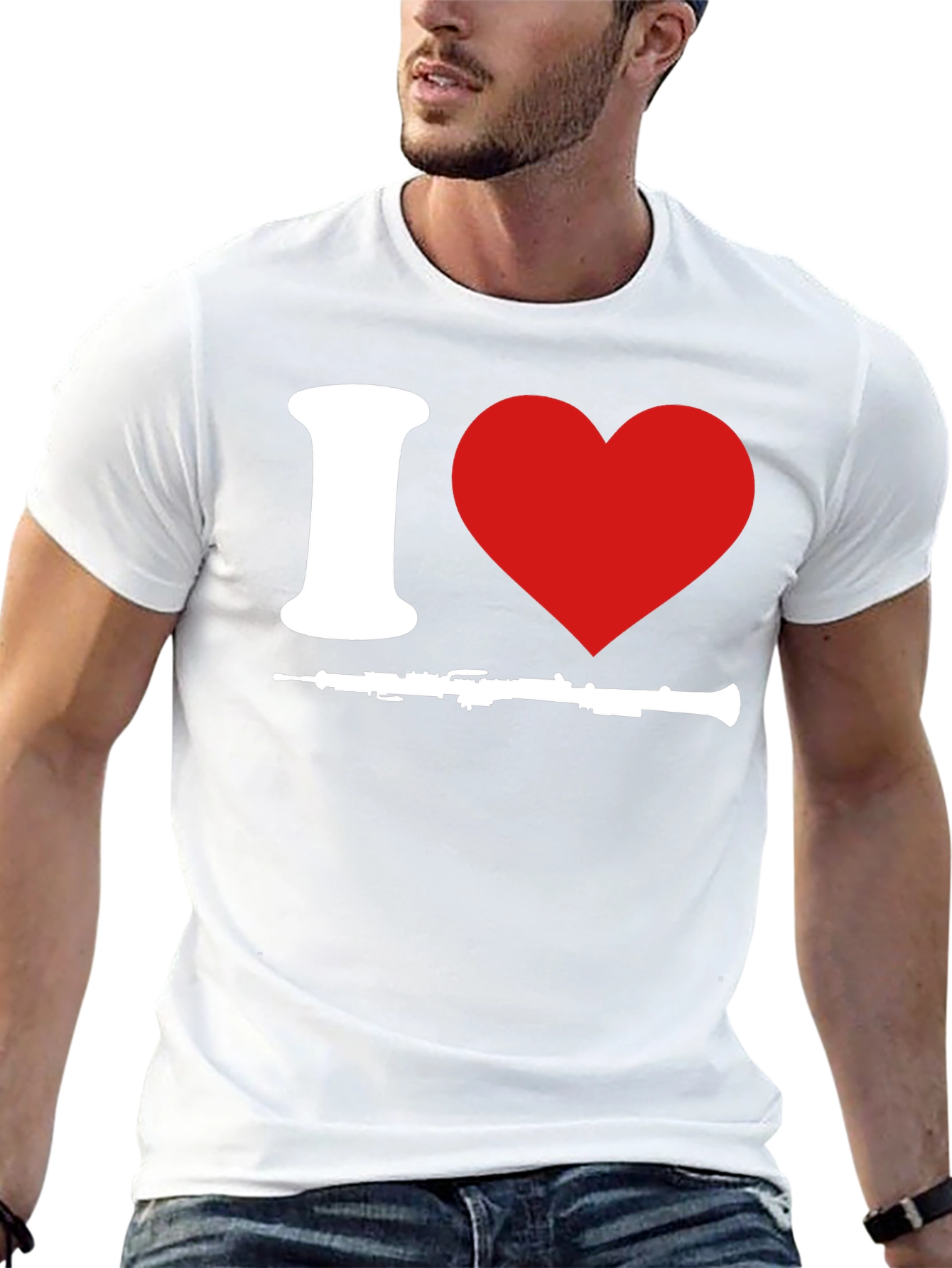 I Love Oboe T-Shirt - Musicians Apparel